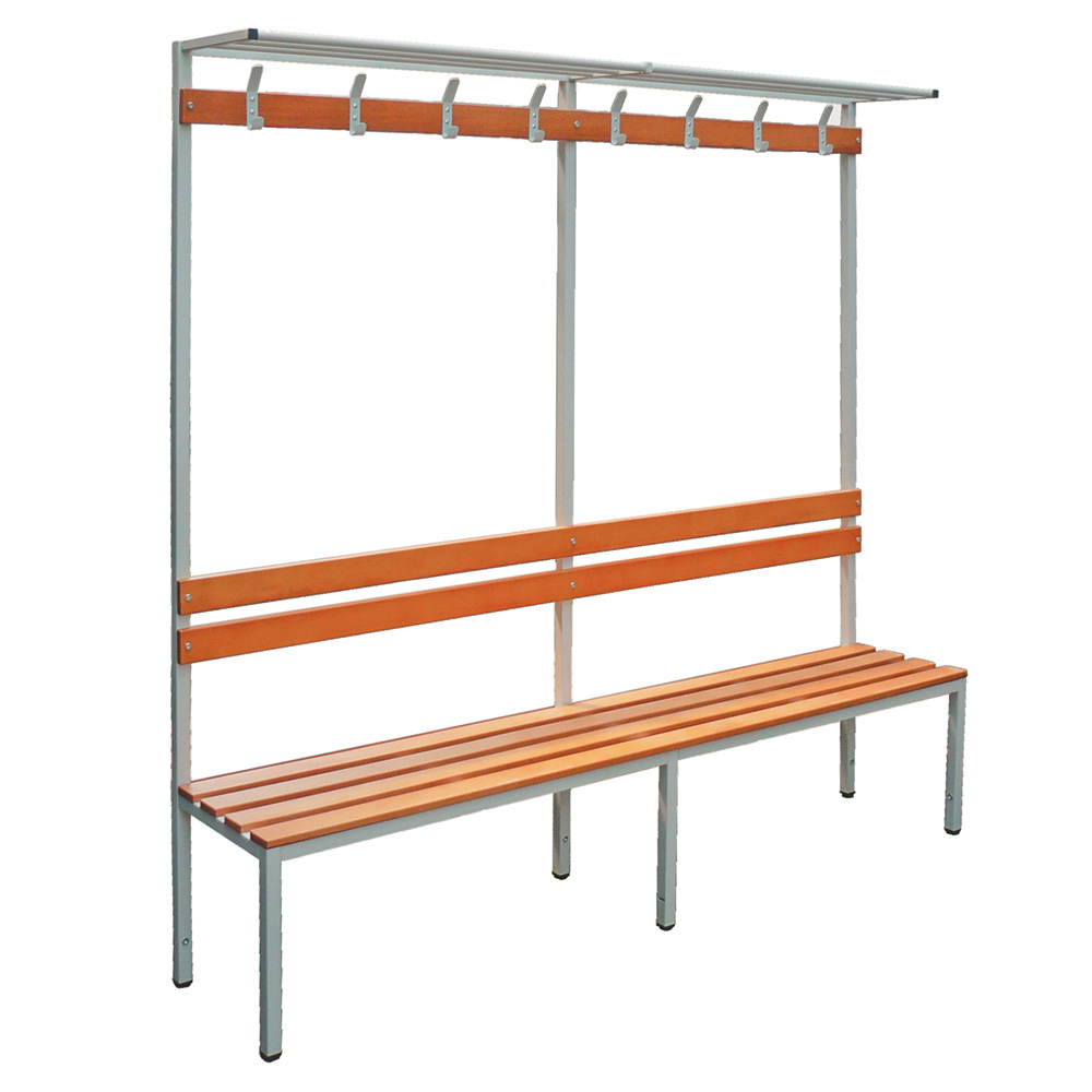 Banc porte-manteaux assise simple 8 crochets - MOBIKA - VE-PM-010