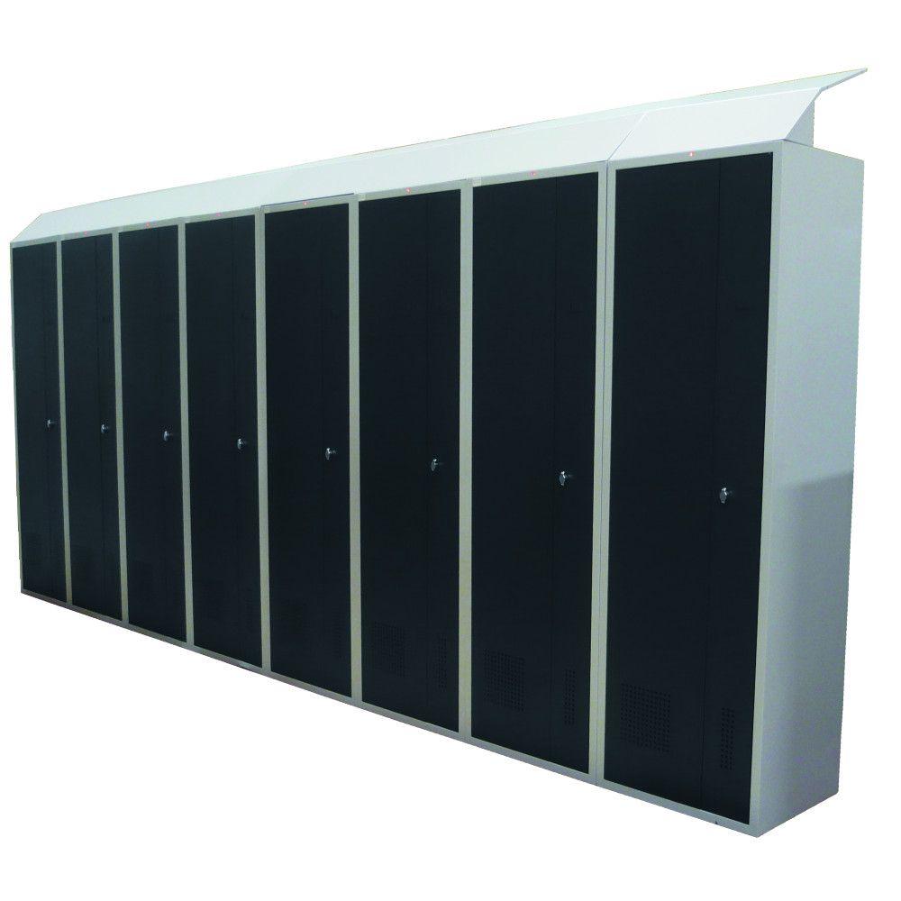 Vestiaire séchant avec extraction et turbine 8 personnes - MOBIKA - VE-VCF211PN-008