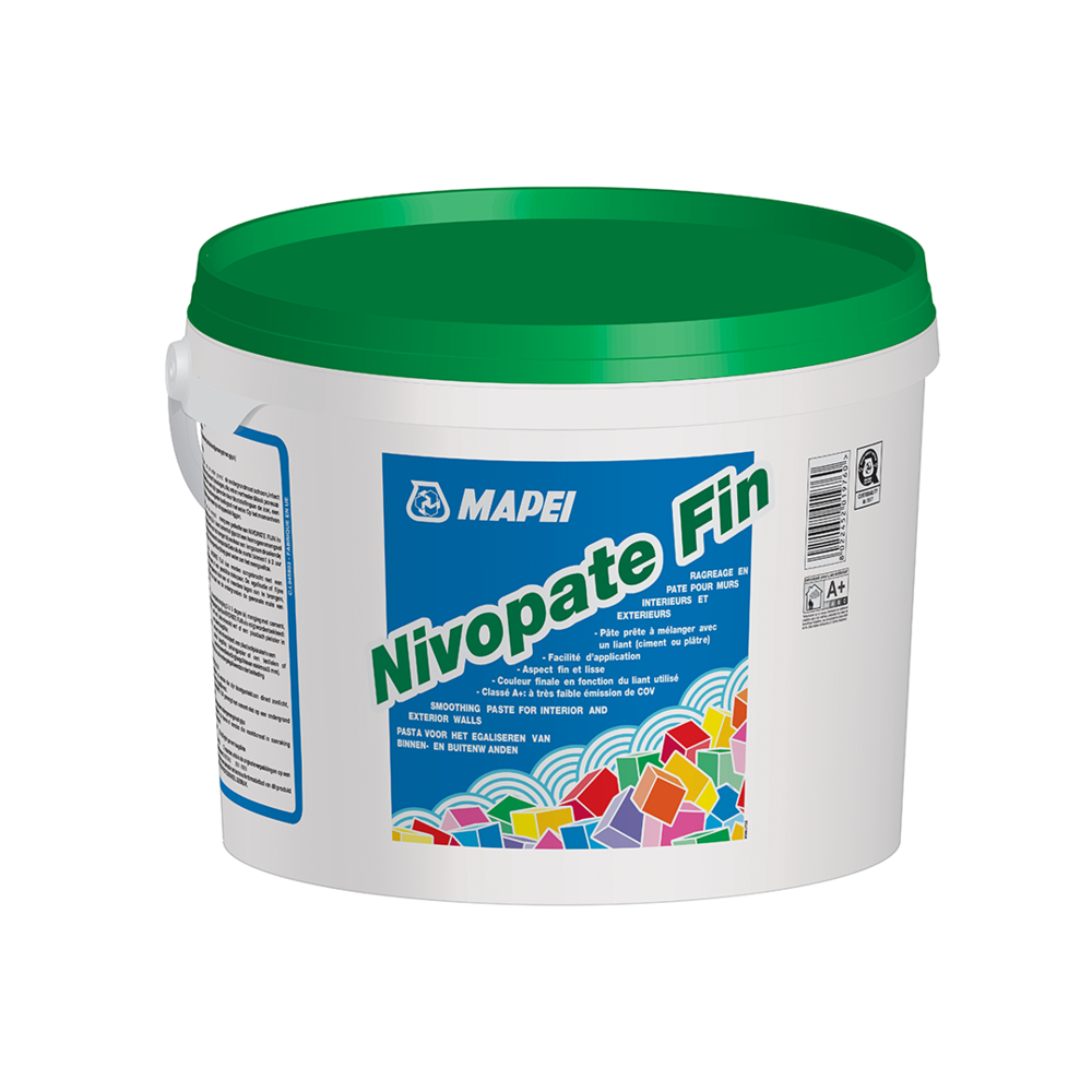Débullage et ragréages muraux en pâte NIVOPATE FIN SEAU 24 X 20 KG PALETTE - MAPEI - 010220