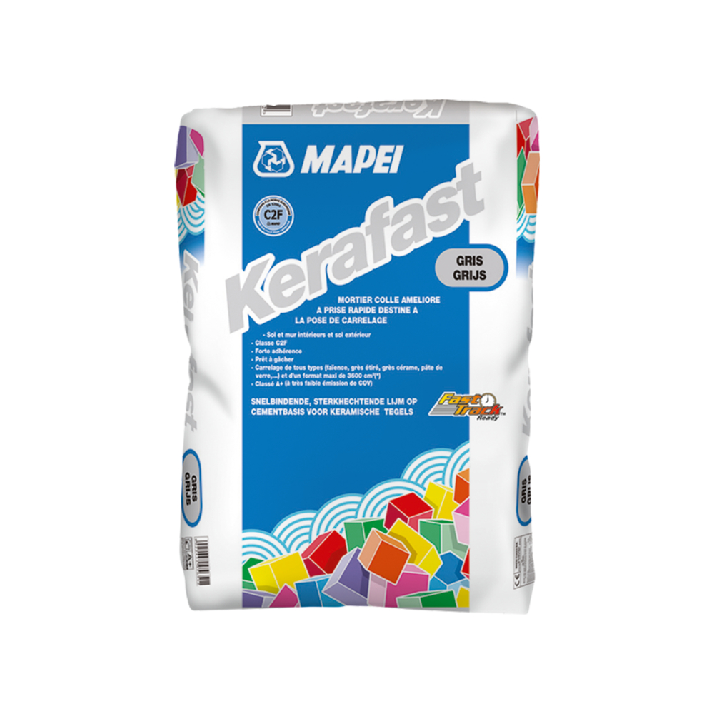 Mortier colle amélioré C2F rapide KERAFAST GRIS SAC 25 KG - MAPEI - 0121125