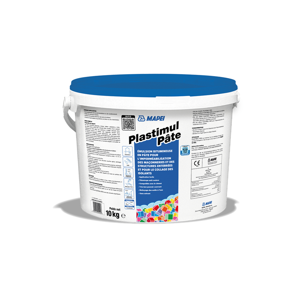 Émulsions bitumineuses PLASTIMUL PATE SEAU 10 KG - MAPEI - 026410