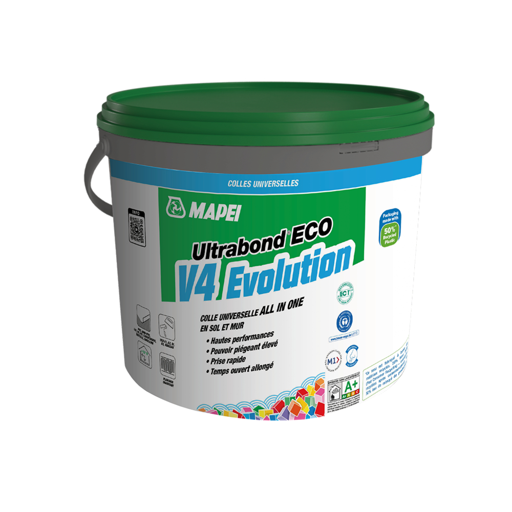 Colles pour tous types de revêtements ULTRABOND ECO V4 EVOLUTION SEAU 14 KG - MAPEI - 0672114