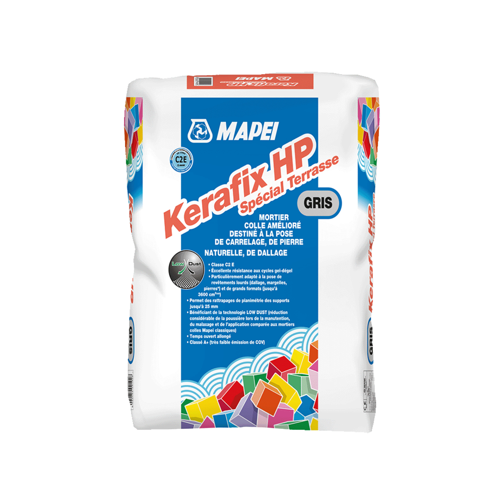 Mortier colle amélioré spécial terrasse KERAFIX HP SPECIAL TERRASSE GRIS SAC 25 KG - MAPEI - 1195925