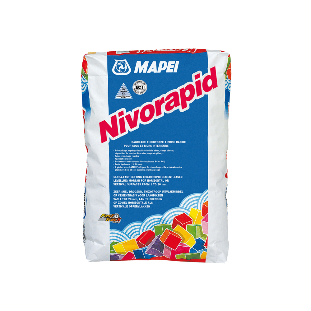Ragréages pour nivellement et réparation NIVORAPID SAC 25 KG - MAPEI - 120125