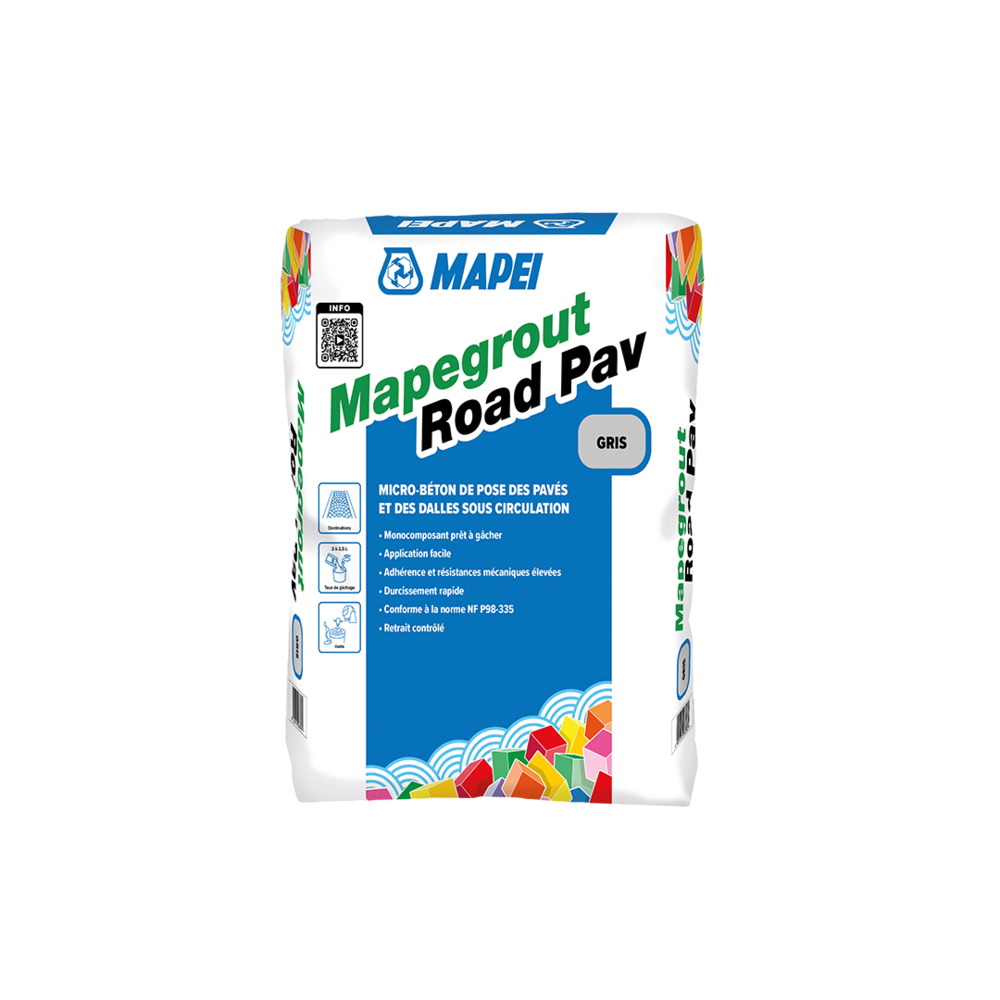 Mortiers de pavage MAPEGROUT ROAD PAV SAC 25 KG - MAPEI - 1371425