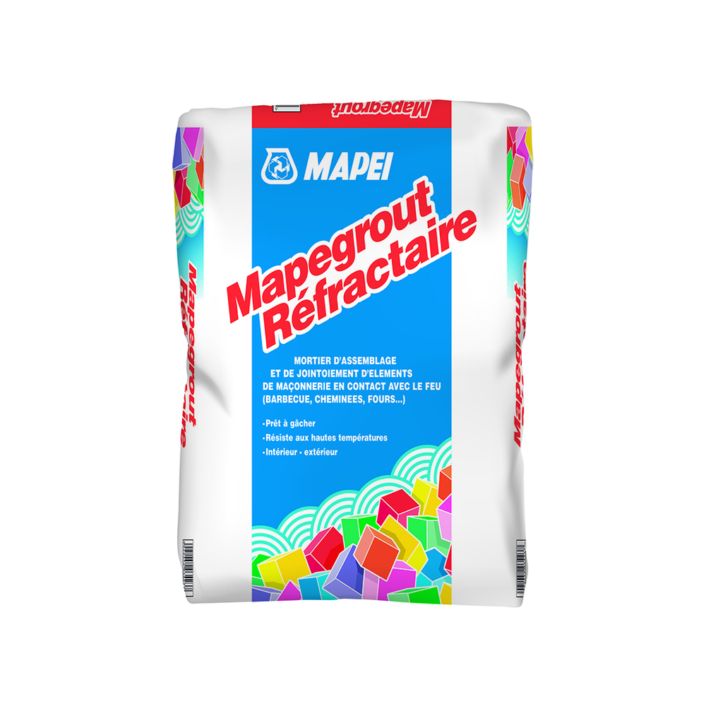 Montage de maçonneries réfractaires MAPEGROUT REFRACTAIRE SAC 25 KG - MAPEI - 138425