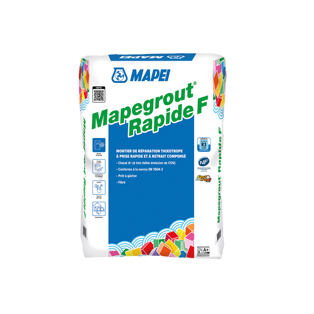 Mortiers de réparation R3 MAPEGROUT RAPIDE F SAC 25 KG - MAPEI - 138825