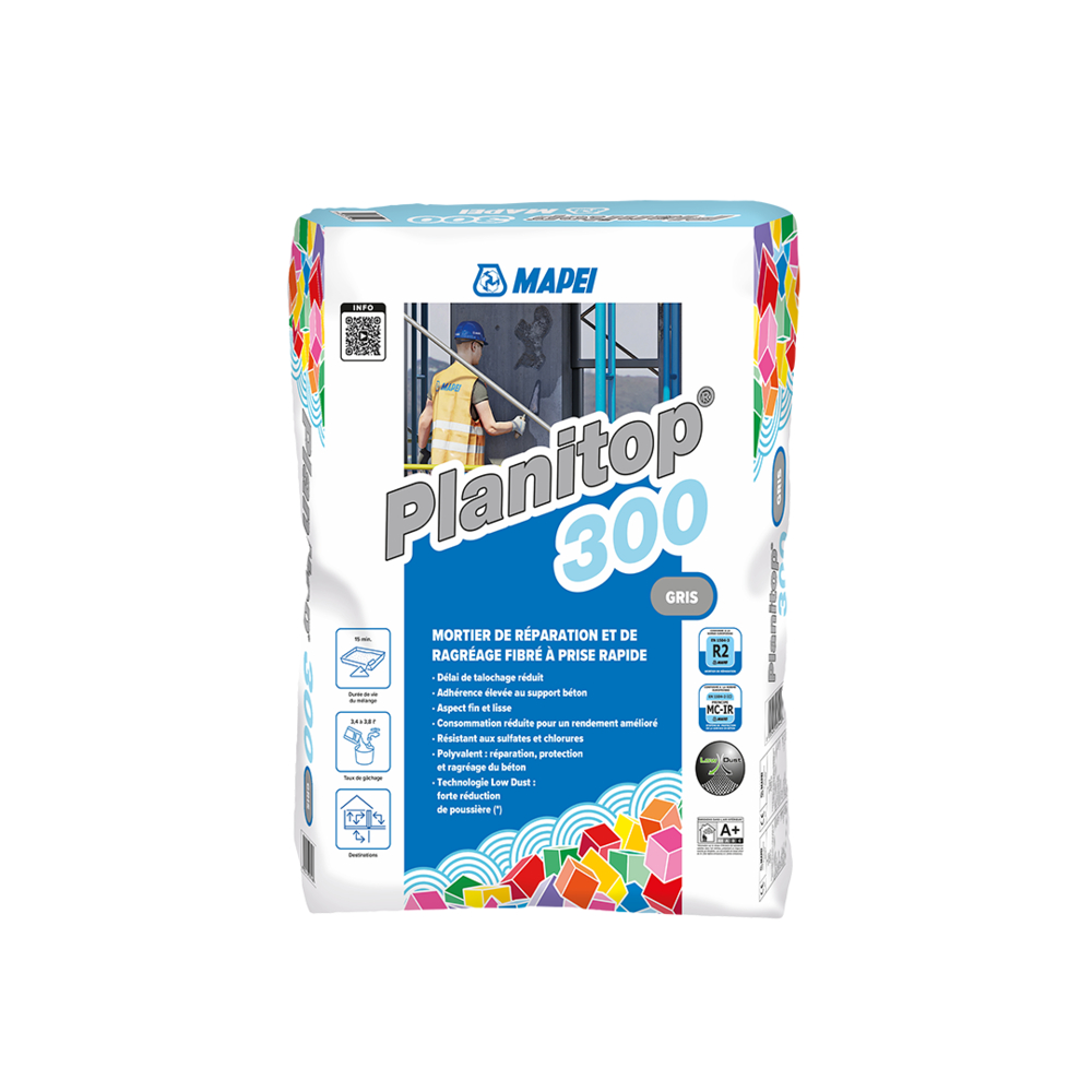 Mortiers de réparation R2 PLANITOP 300 SAC 20 KG - MAPEI - 2225620