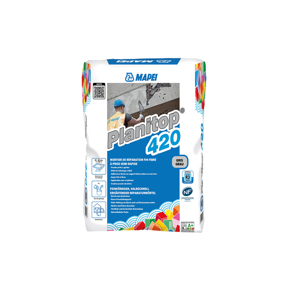Mortiers de réparation R3 PLANITOP 420 SAC 25 KG - MAPEI - 2227625