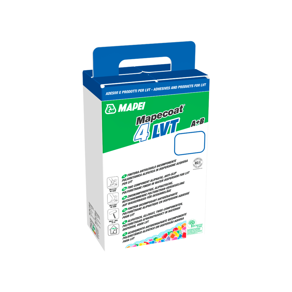 Colles et finitions pour revêtements LVT MAPECOAT 4 LVT 10 A+B FINITION MATE BOITE 1,2 KG - MAPEI - 3586302