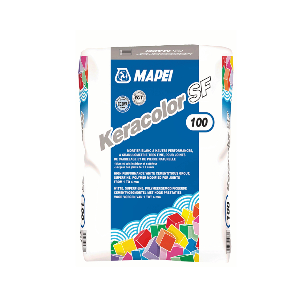 Joints fins base ciment KERACOLOR SF 100 BLANC SAC 22 KG - MAPEI - 4B10022