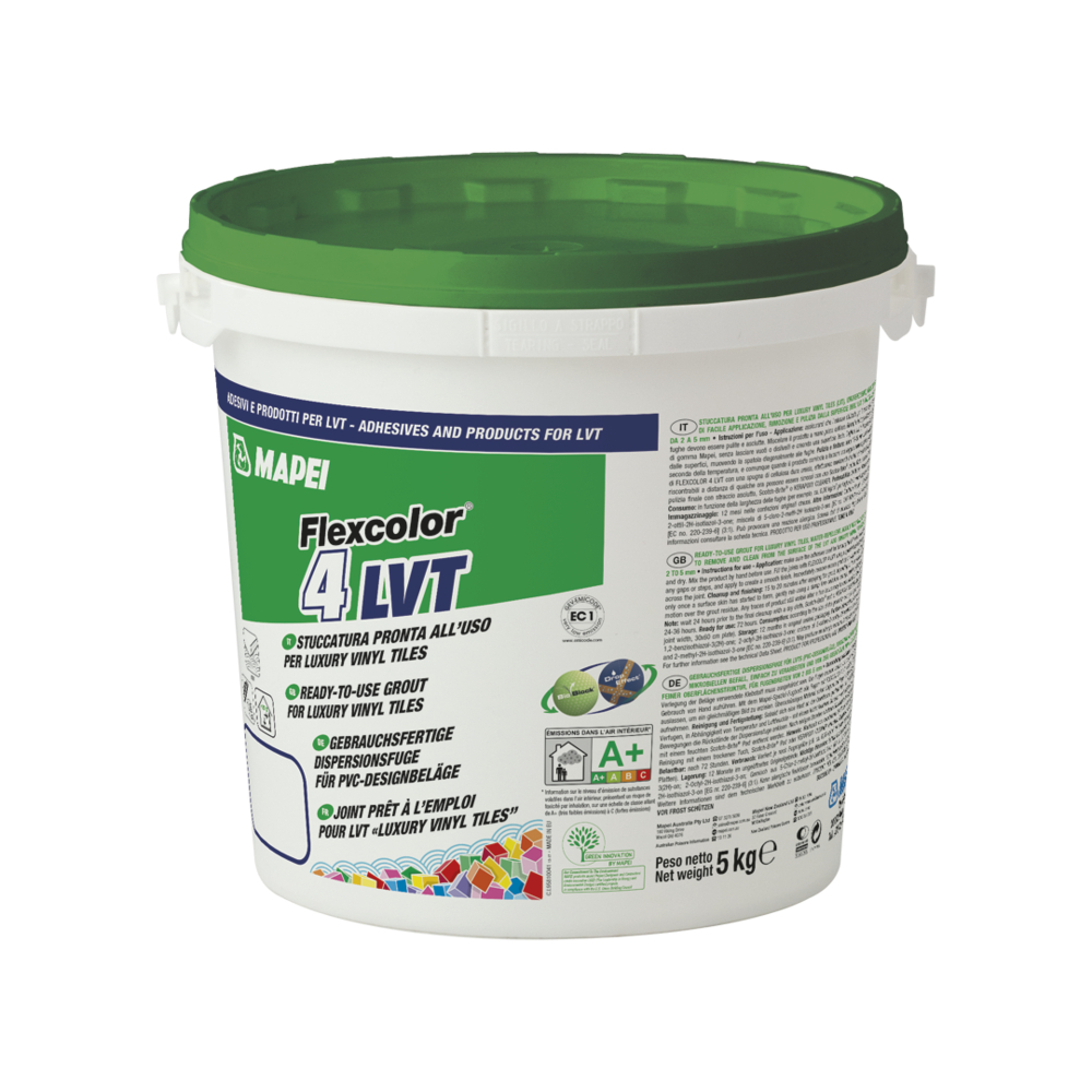 Colles et finitions pour revêtements LVT FLEXCOLOR 4 LVT 130 JASMIN SEAU 5 KG - MAPEI - 4KJ013005