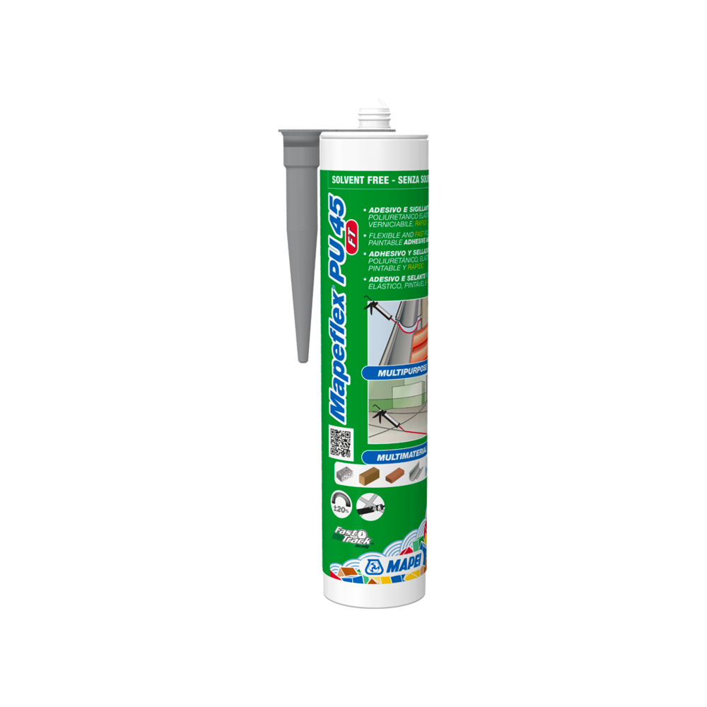 Mastics polyvalents de collage et jointoiement MAPEFLEX PU 45 FT 113 GRIS CIMENT CARTOUCHE 12 X 300 ML - MAPEI - 6PG011343FR