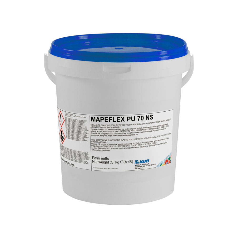 Joint souple bicomposant élastomère thixotrope MAPEFLEX PU 70 NS A+B KIT 5 KG - MAPEI - 6PM012005