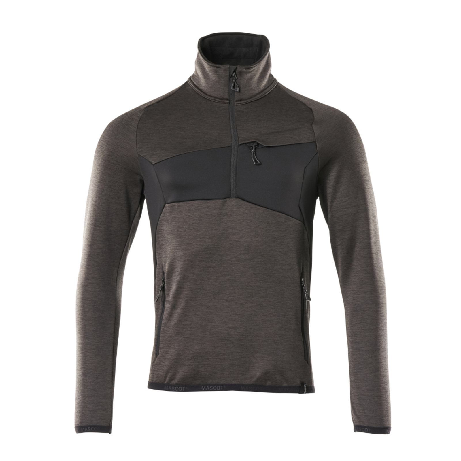 Pull polaire demi-zippé ACCELERATE Anthracite foncé/Noir MASCOT - 18003-316-1809