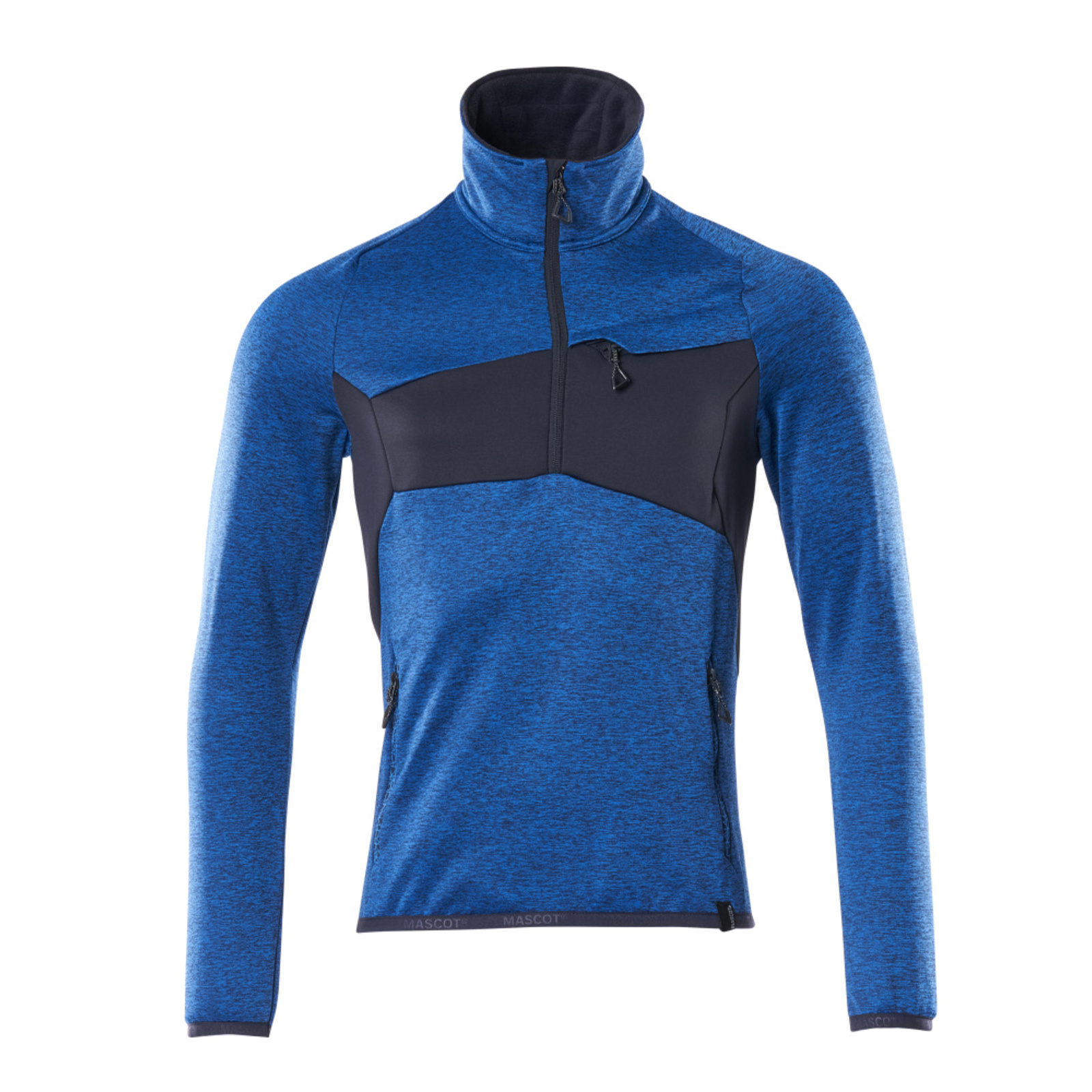 Pull polaire demi-zippé ACCELERATE Bleu olympien/Marine foncé MASCOT - 18003-316-91010