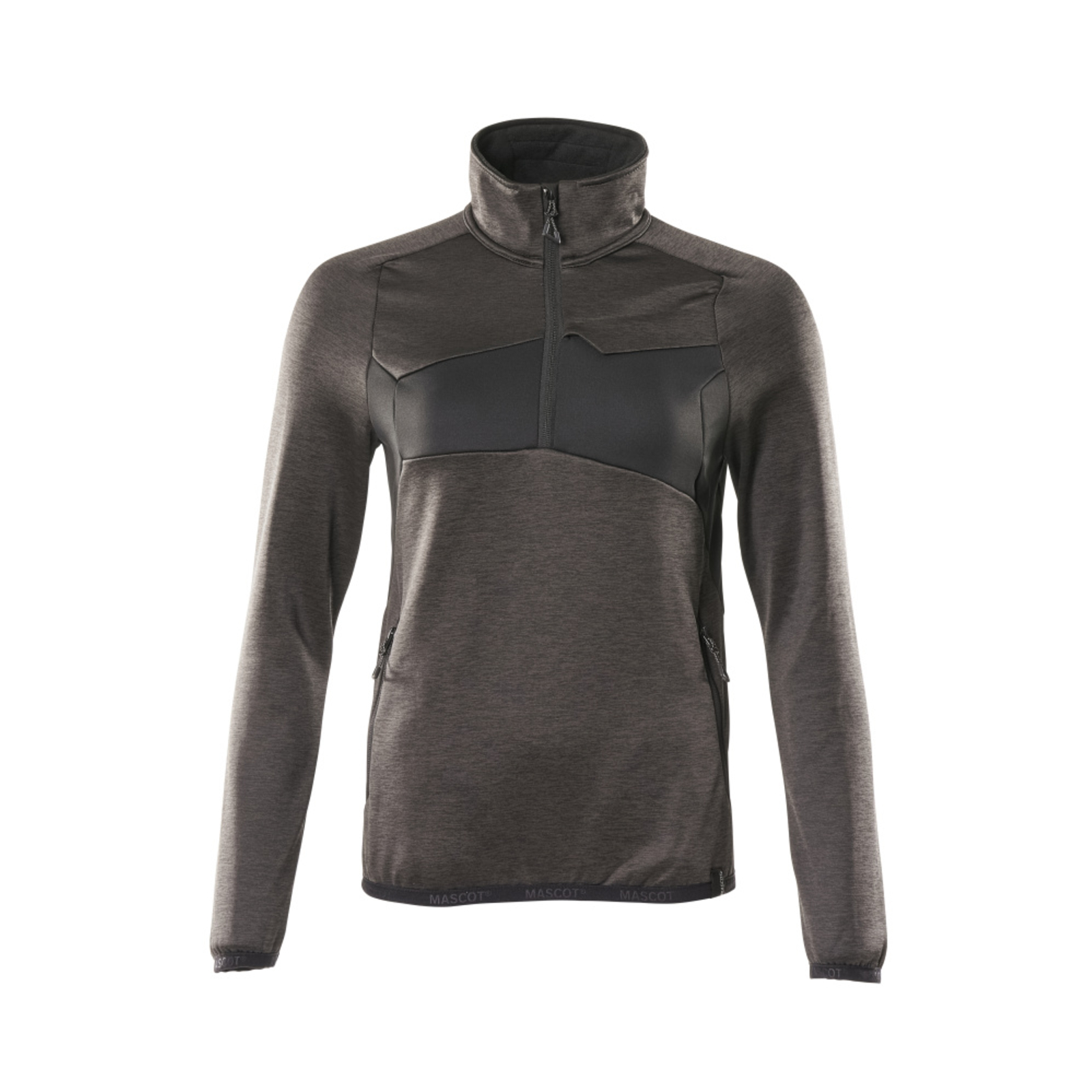 Pull polaire demi-zippé ACCELERATE Anthracite foncé/Noir MASCOT - 18053-316-1809