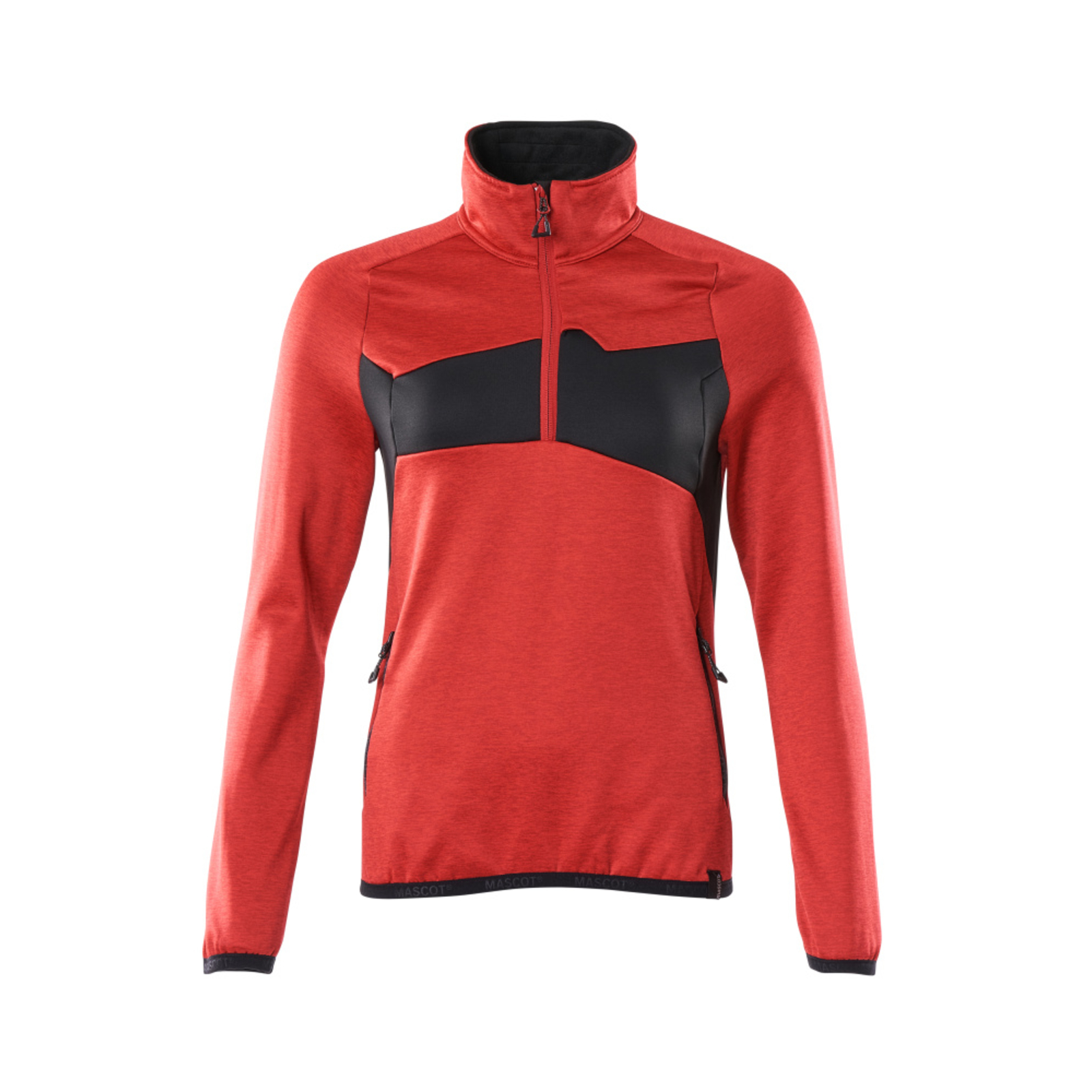 Pull polaire demi-zippé ACCELERATE Rouge trafic/Noir MASCOT - 18053-316-20209