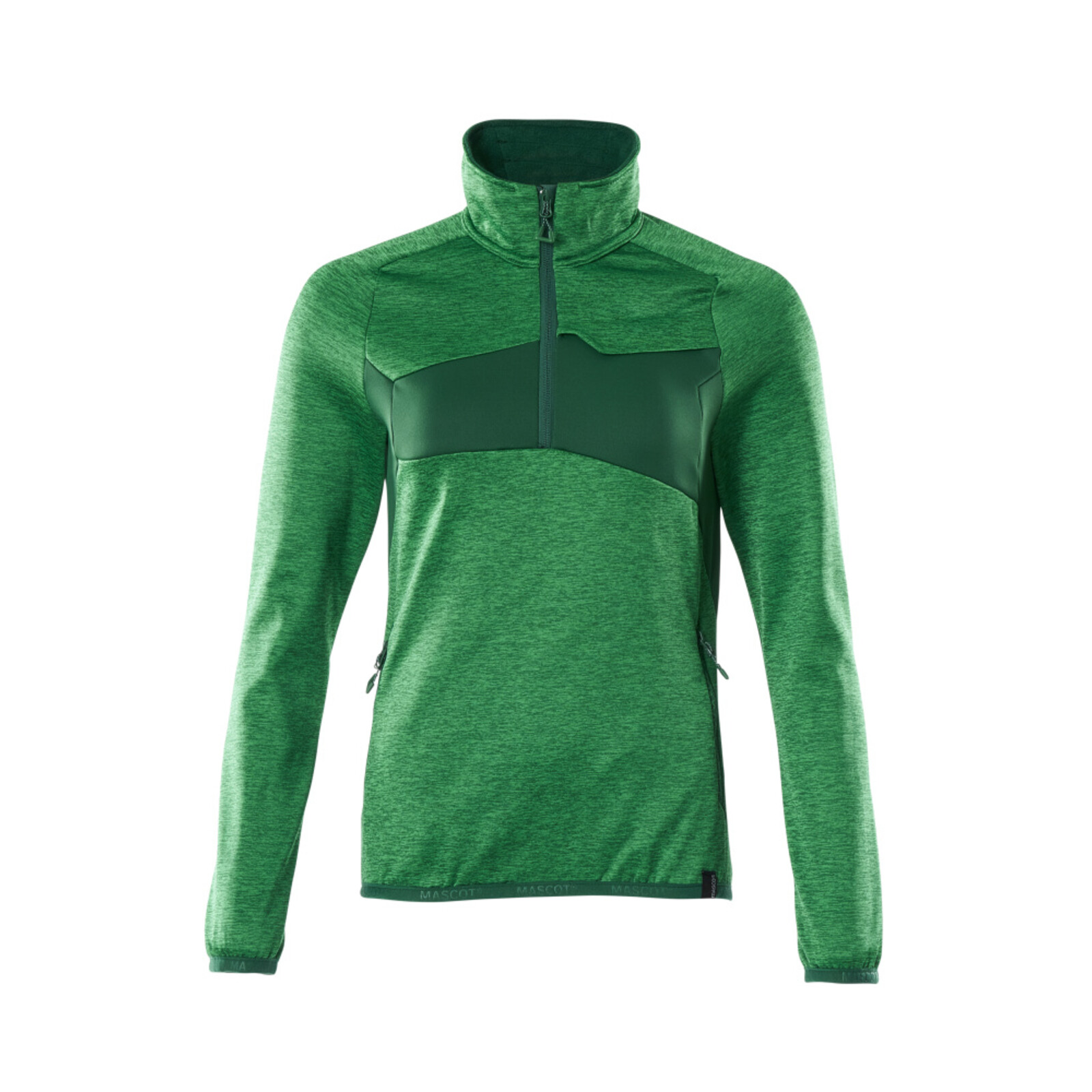 Pull polaire demi-zippé ACCELERATE Vert gazon/Vert bouteille MASCOT - 18053-316-33303