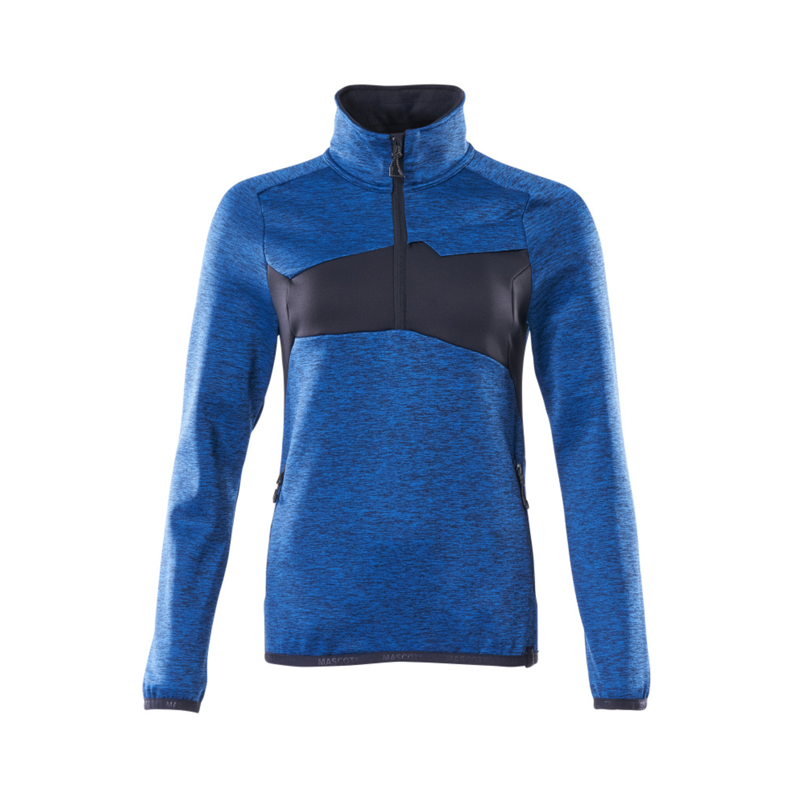 Pull polaire demi-zippé ACCELERATE Bleu olympien/Marine foncé MASCOT - 18053-316-91010