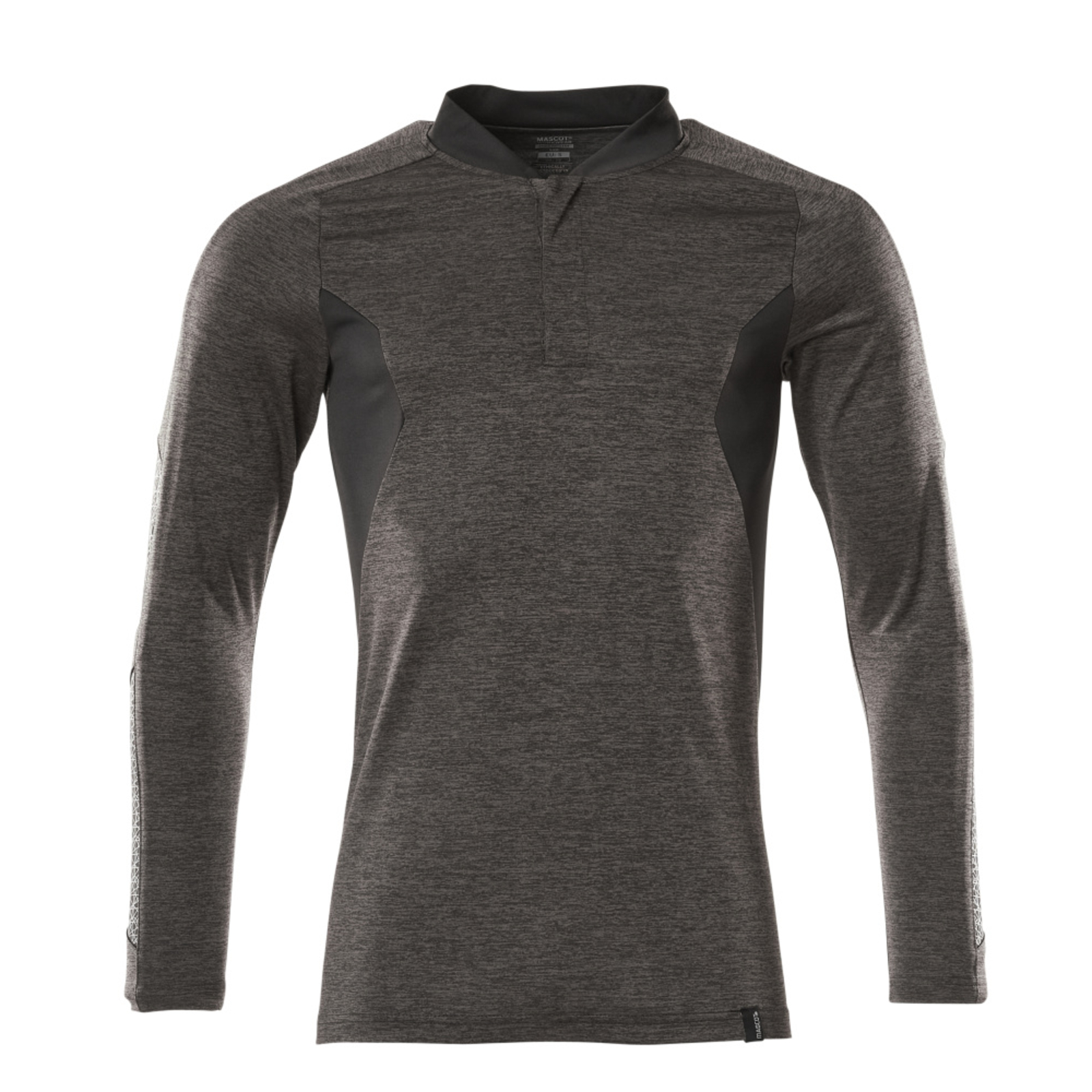 Polo manches longues ACCELERATE Anthracite foncé  chiné/Noir MASCOT - 18081-810-1809