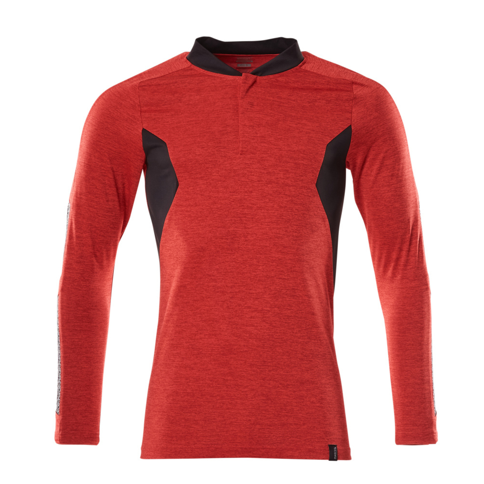 Polo manches longues ACCELERATE Rouge trafic chiné/Noir MASCOT - 18081-810-20209