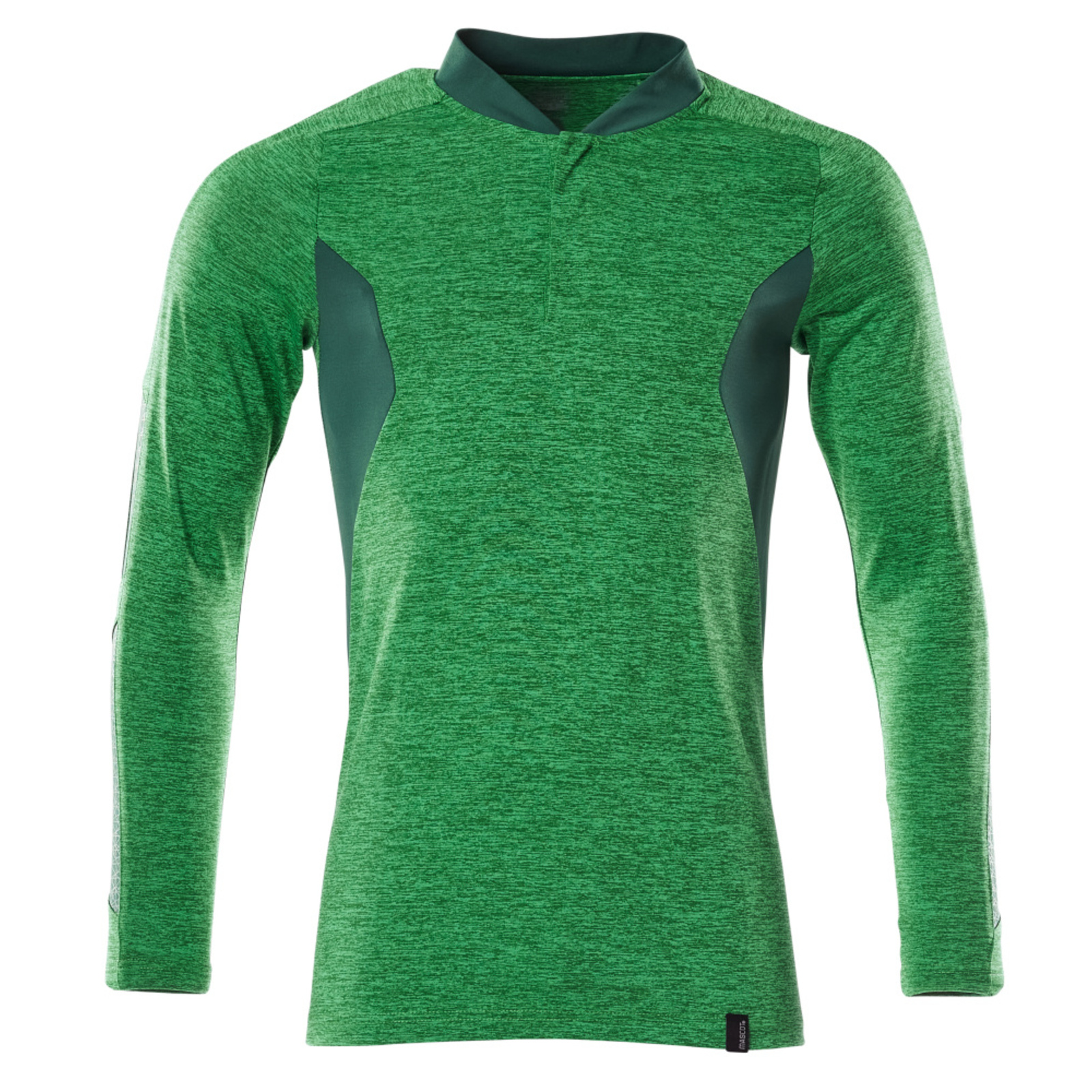 Polo manches longues ACCELERATE Vert gazon chiné/Vert bouteille MASCOT - 18081-810-33303