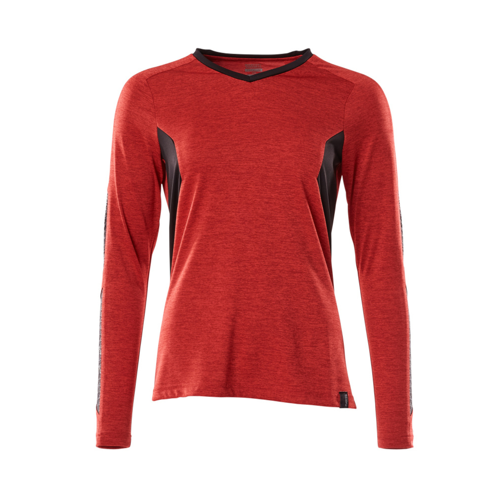 T-shirt manches longues ACCELERATE Rouge trafic chiné/Noir MASCOT - 18091-810-20209