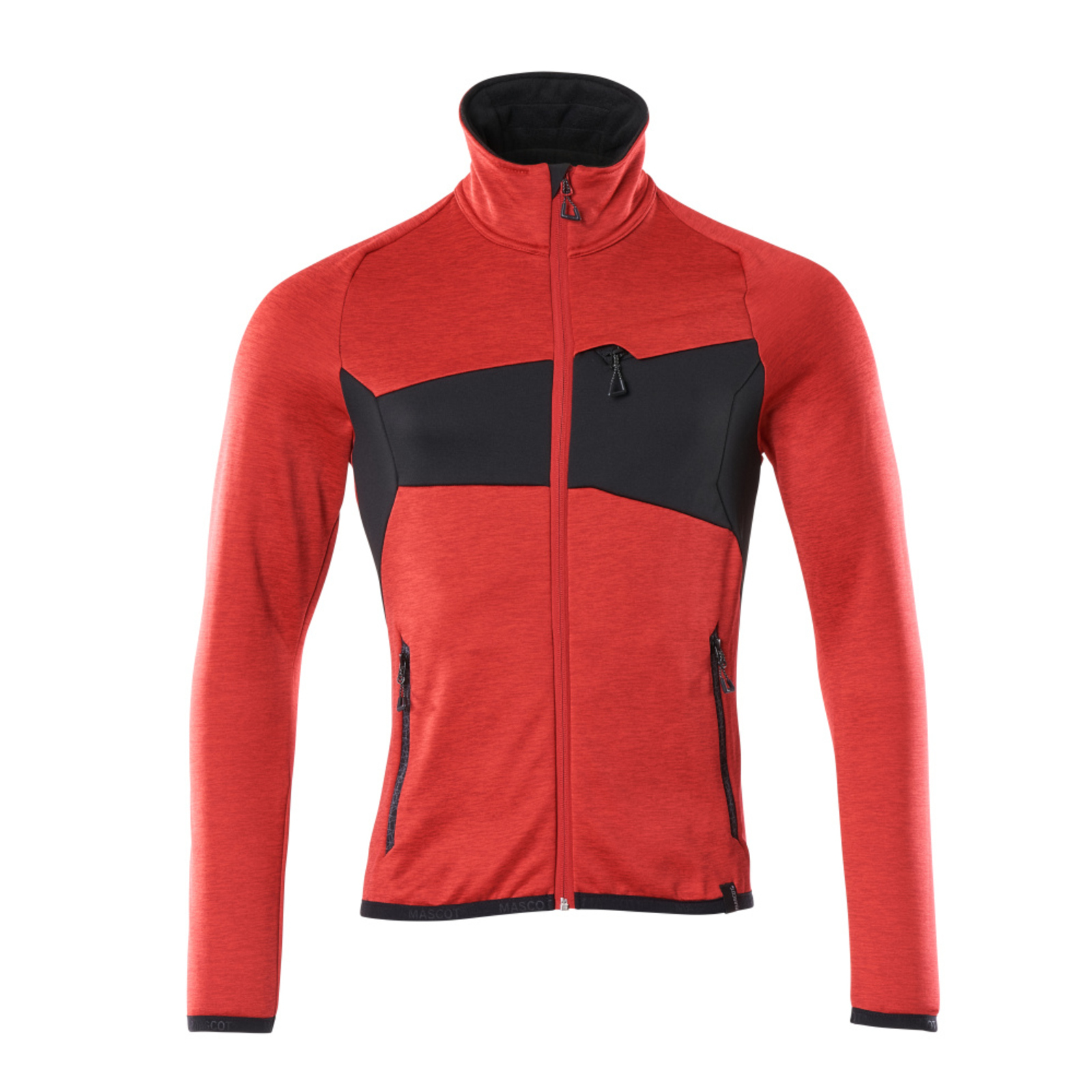 Pull polaire zippé ACCELERATE Rouge trafic/Noir MASCOT - 18103-316-20209