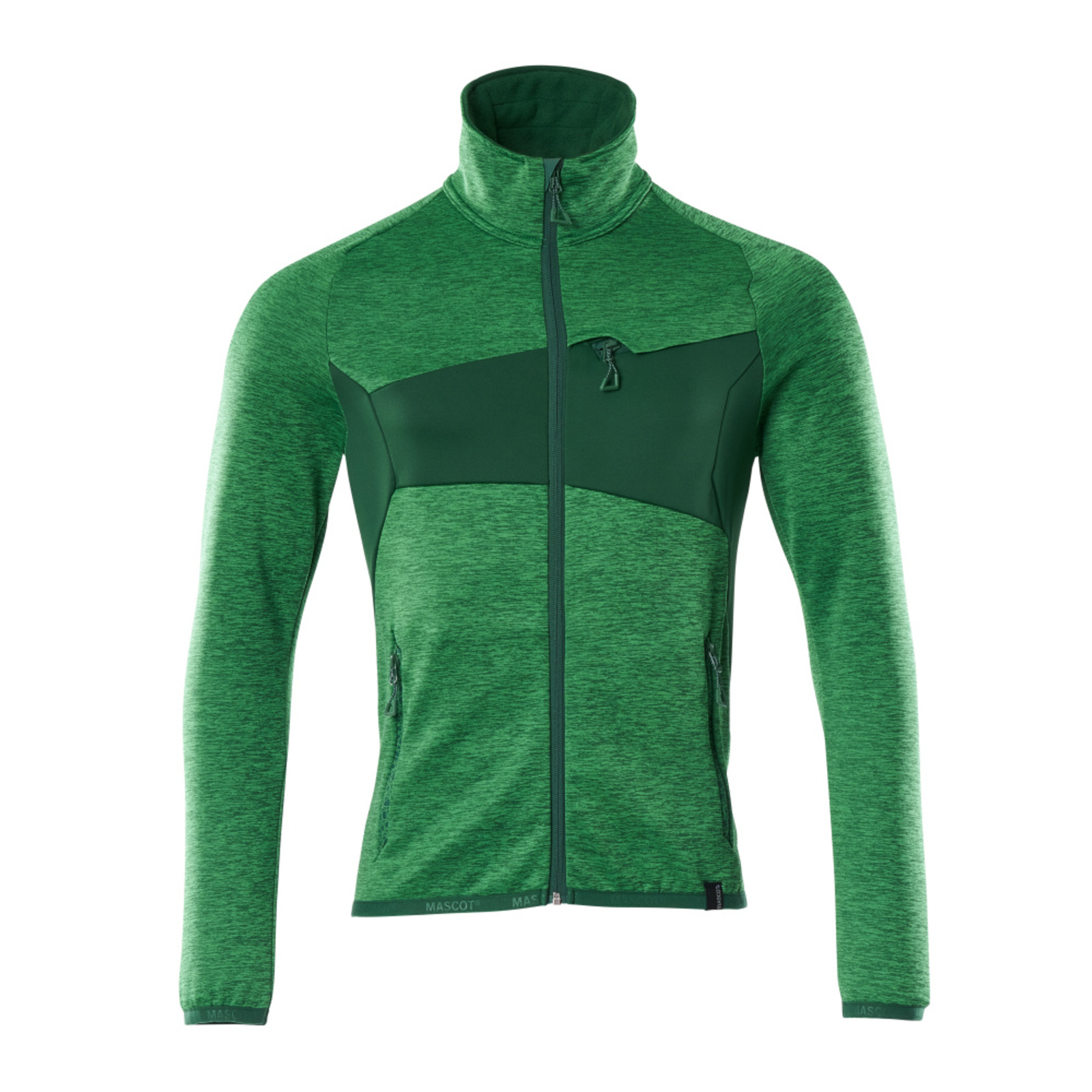 Pull polaire zippé ACCELERATE Vert gazon/Vert bouteille MASCOT - 18103-316-33303