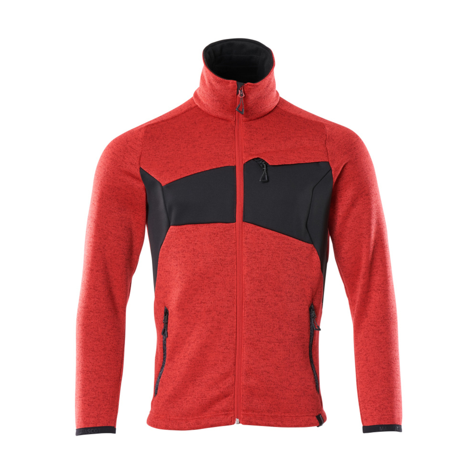 Pull zippé ACCELERATE Rouge trafic/Noir MASCOT - 18105-951-20209