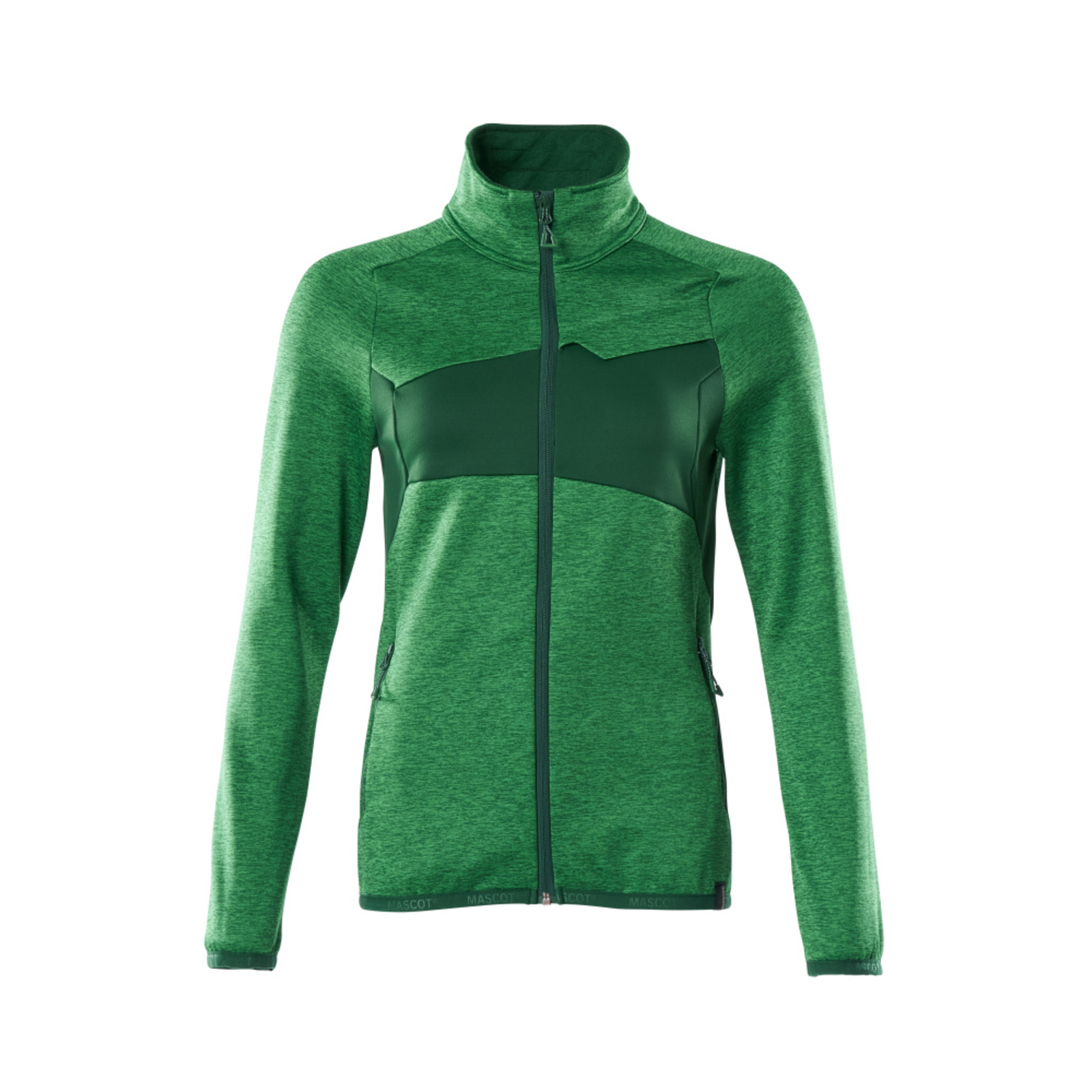 Pull polaire zippé ACCELERATE Vert gazon/Vert bouteille MASCOT - 18153-316-33303