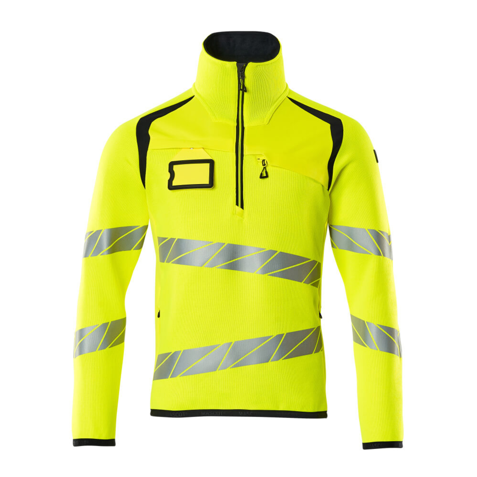Pull demi-zippé ACCELERATE SAFE Hi-vis Jaune/Marine foncé MASCOT - 19005-351-17010