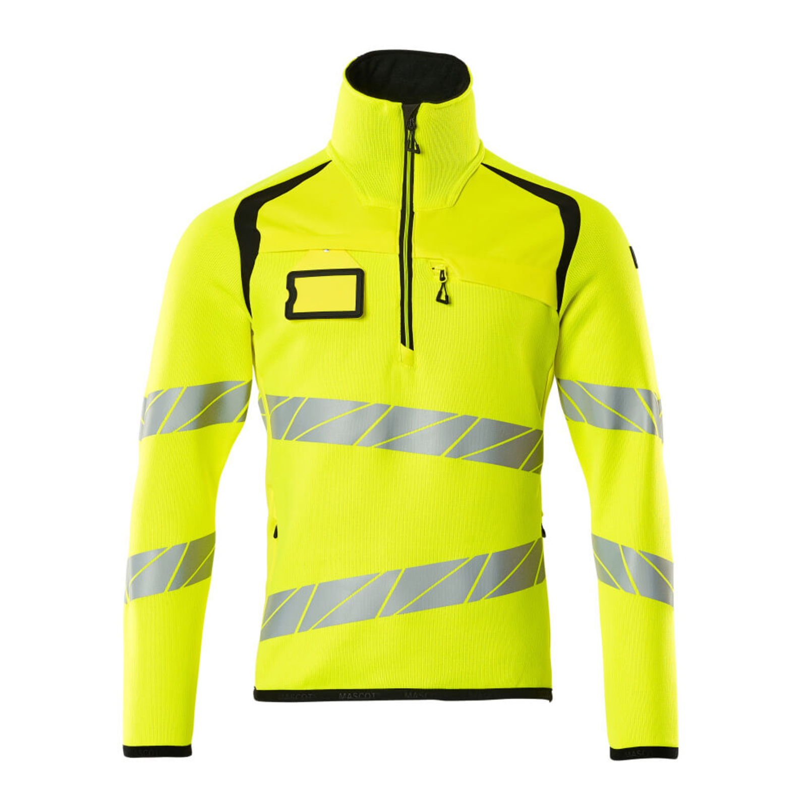 Pull demi-zippé ACCELERATE SAFE Hi-vis Jaune/Noir MASCOT - 19005-351-1709
