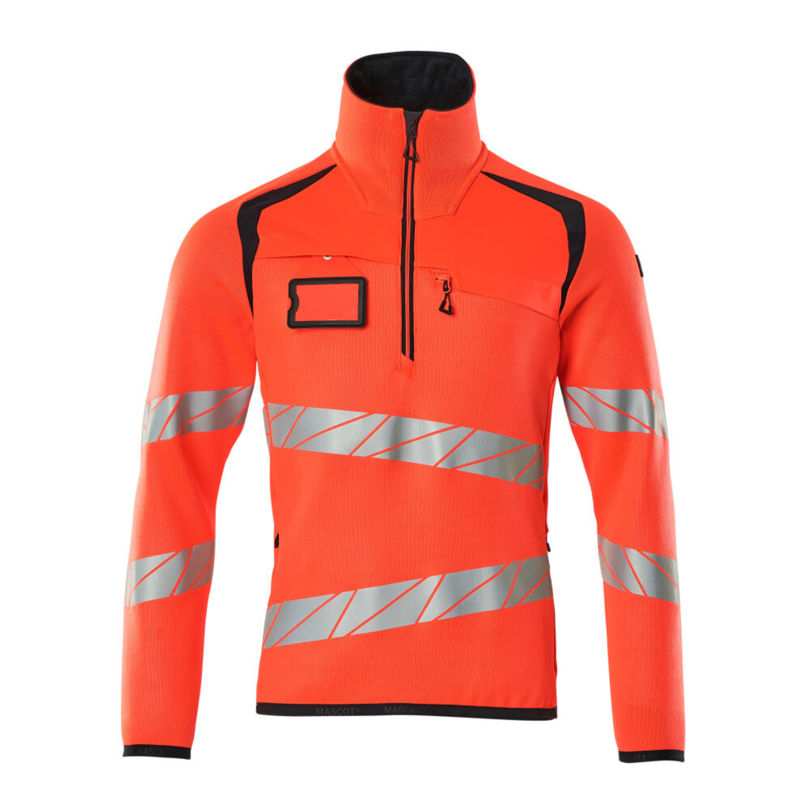 Pull demi-zippé ACCELERATE SAFE Hi-vis Rouge/Marine foncé MASCOT - 19005-351-22210