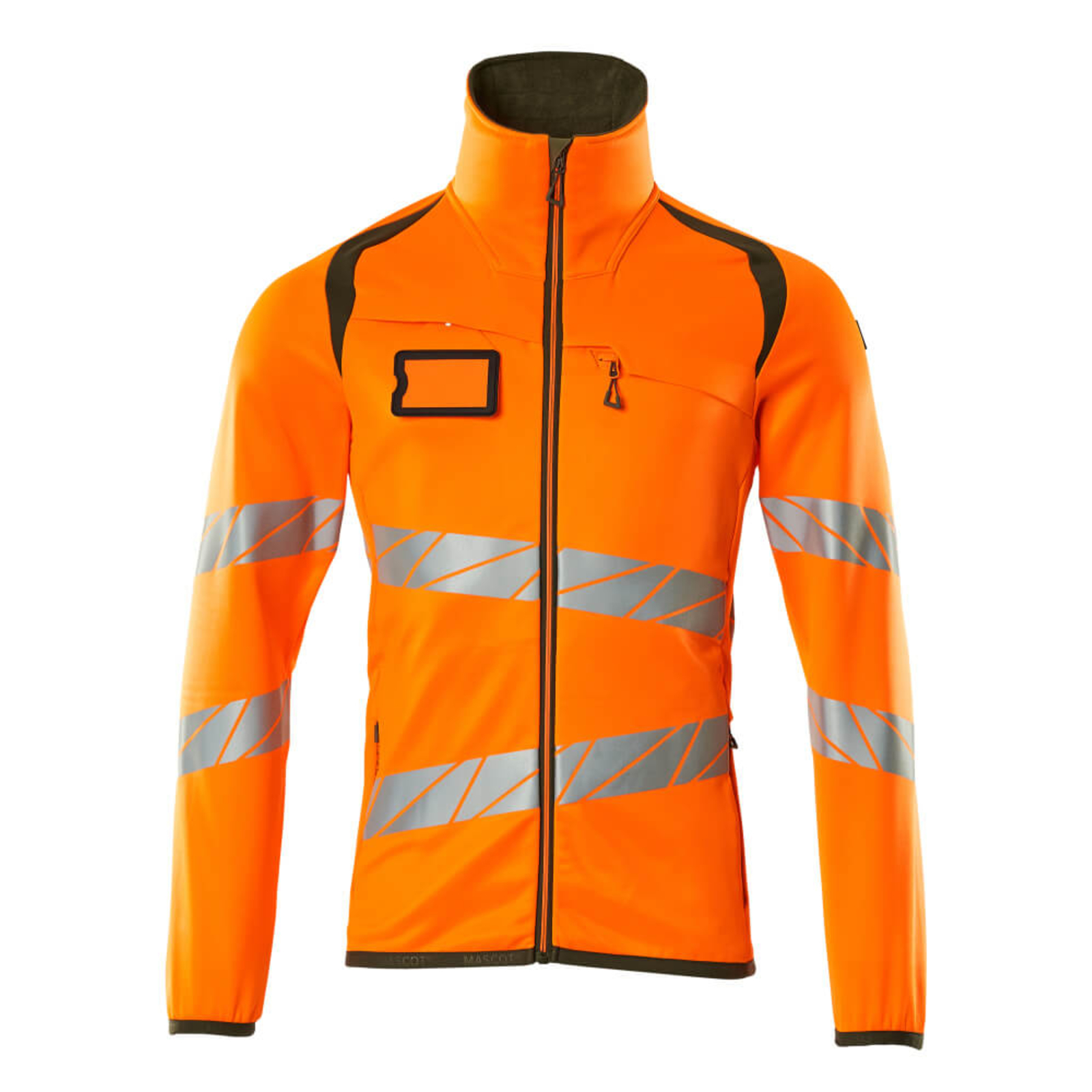 Pull polaire zippé ACCELERATE SAFE Hi-vis Orange/Vert mousse MASCOT - 19103-315-1433