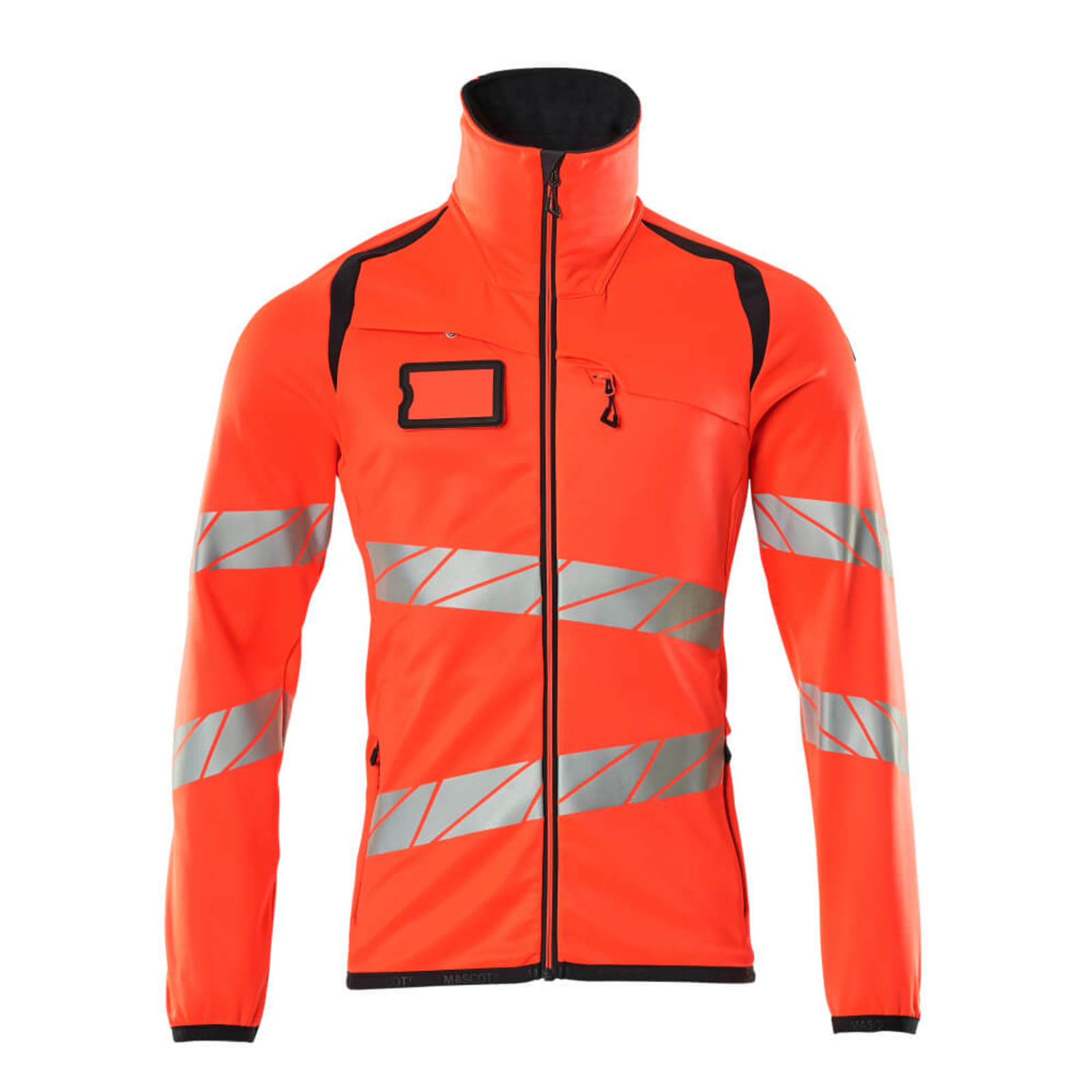 Pull polaire zippé ACCELERATE SAFE Hi-vis Rouge/Marine foncé MASCOT - 19103-315-22210