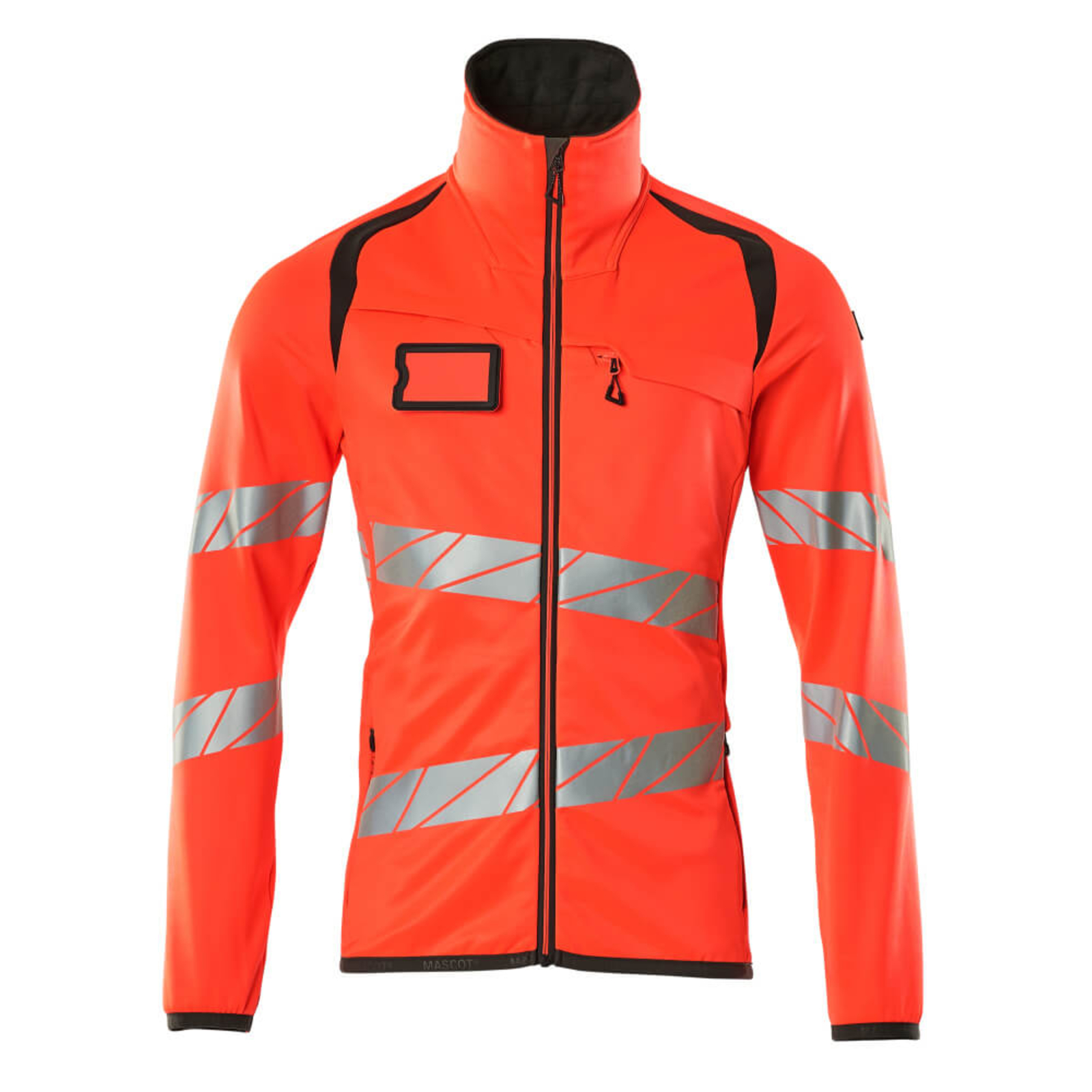 Pull polaire zippé ACCELERATE SAFE Hi-vis Rouge/Anthracite foncé MASCOT - 19103-315-22218