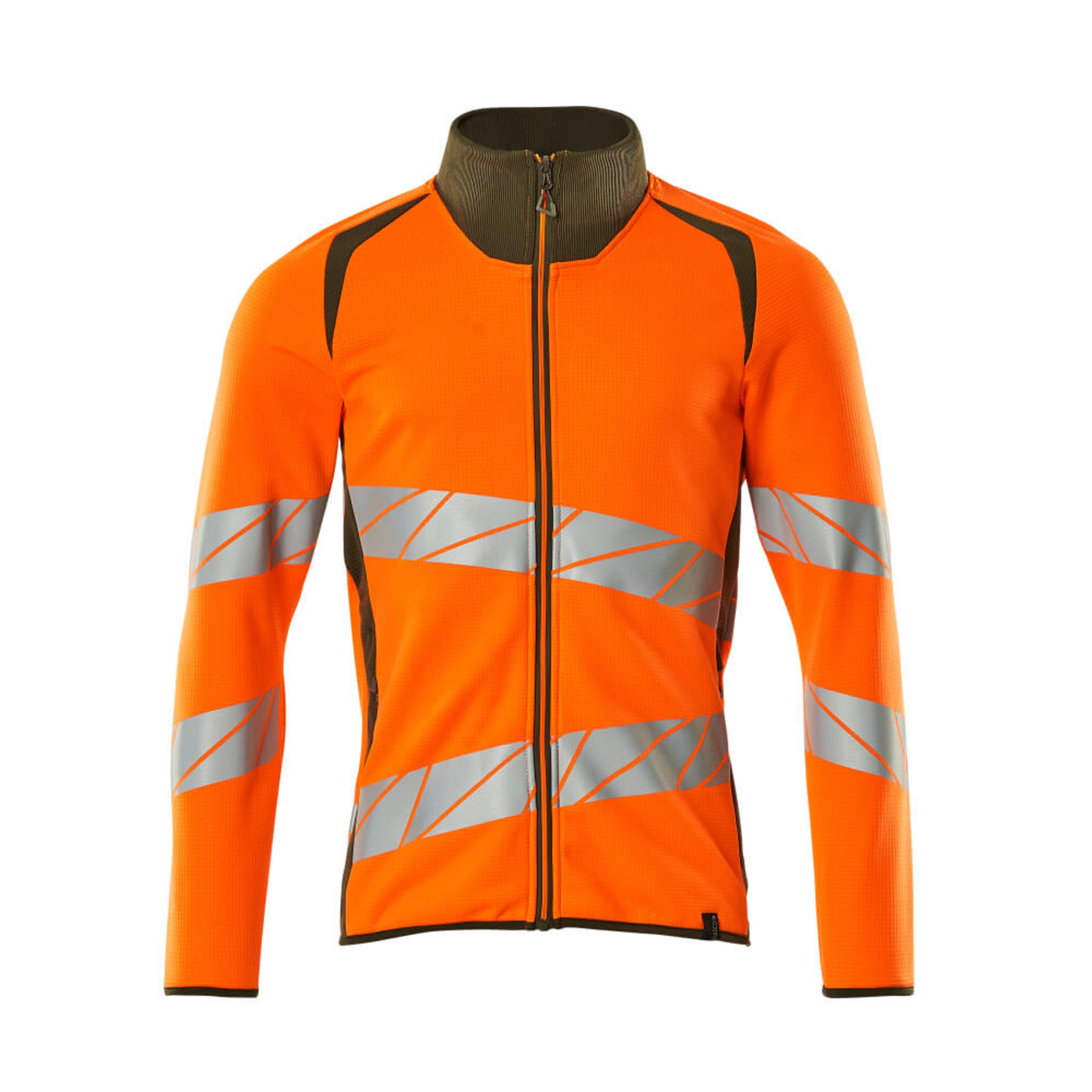 Sweatshirt zippé ACCELERATE SAFE Hi-vis Orange/Vert mousse MASCOT - 19184-781-1433