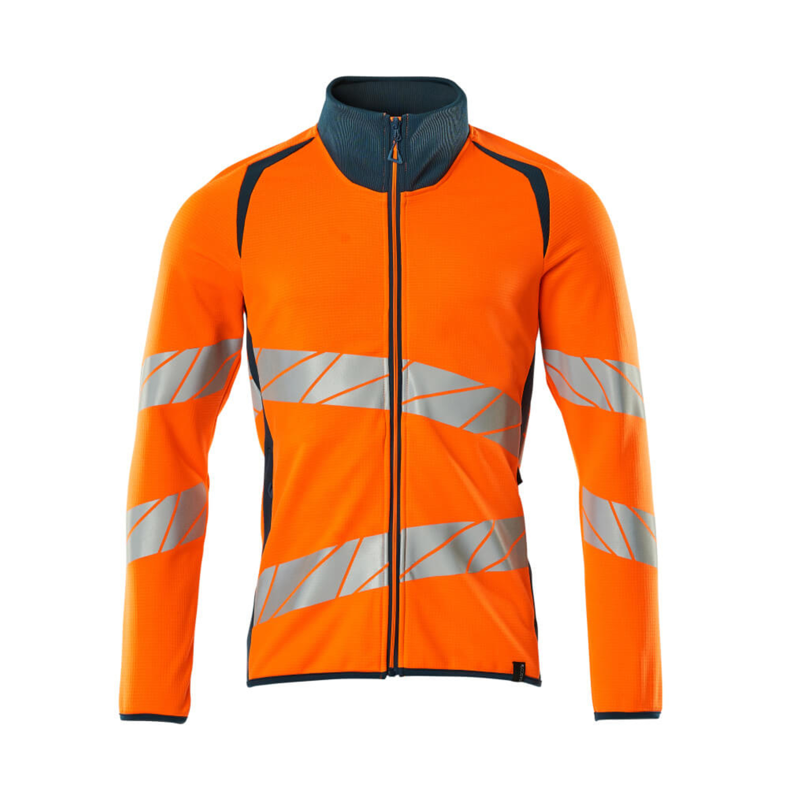 Sweatshirt zippé ACCELERATE SAFE Hi-vis Orange/Bleu pétrole foncé MASCOT - 19184-781-1444
