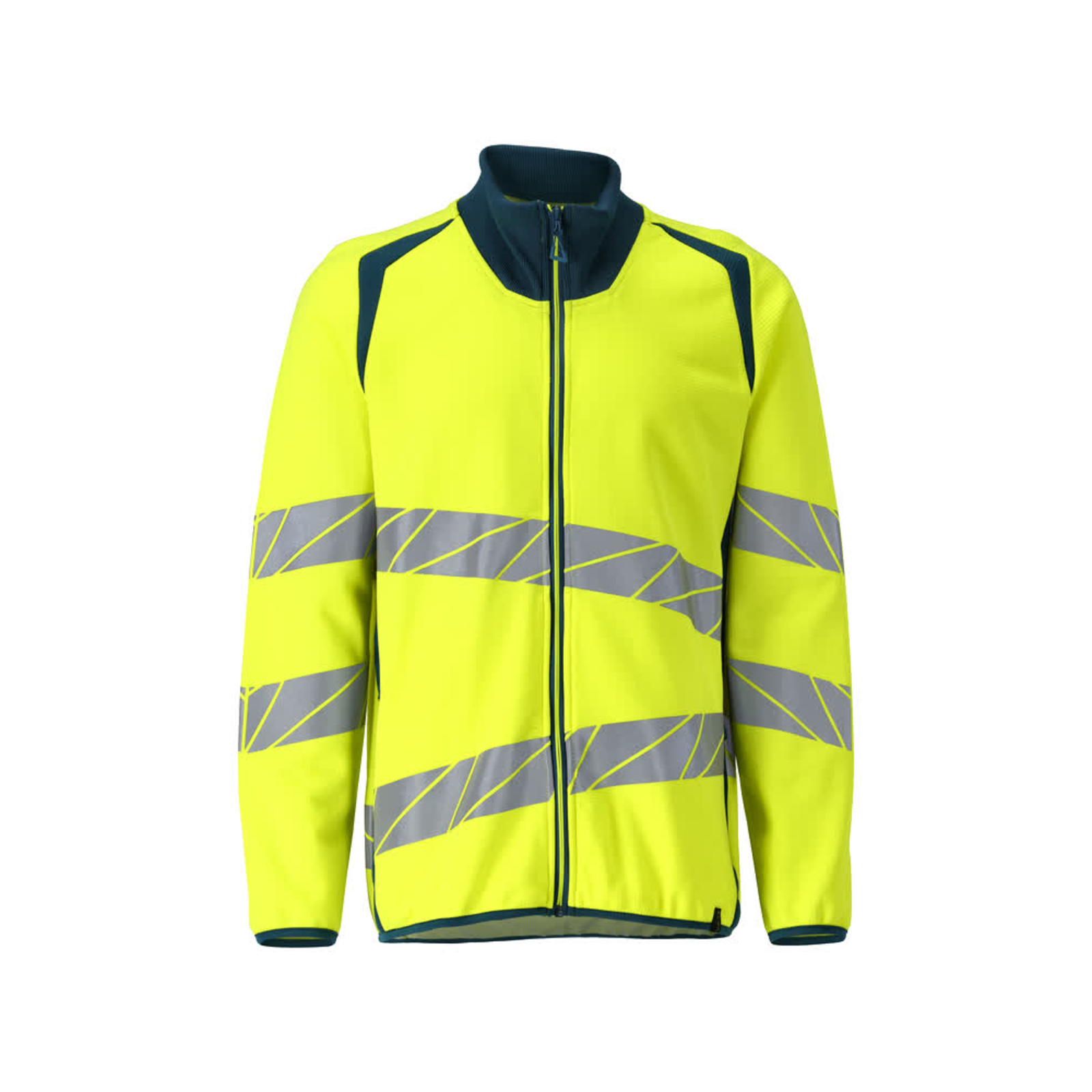 Sweatshirt zippé ACCELERATE SAFE Hi-vis Jaune/Bleu pétrole foncé MASCOT - 19184-781-1744