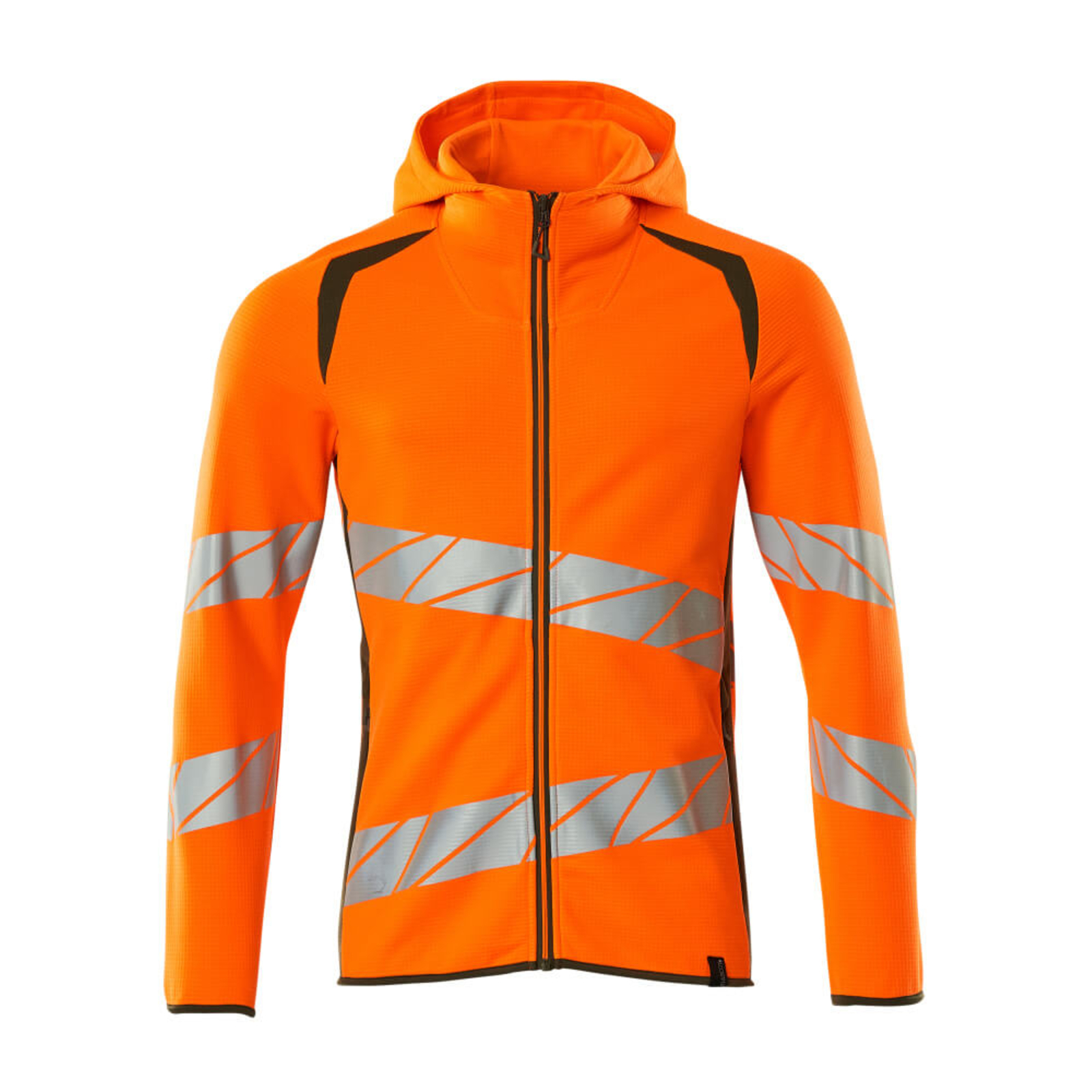 Sweat capuche zippé ACCELERATE SAFE Hi-vis Orange/Vert mousse MASCOT - 19284-781-1433