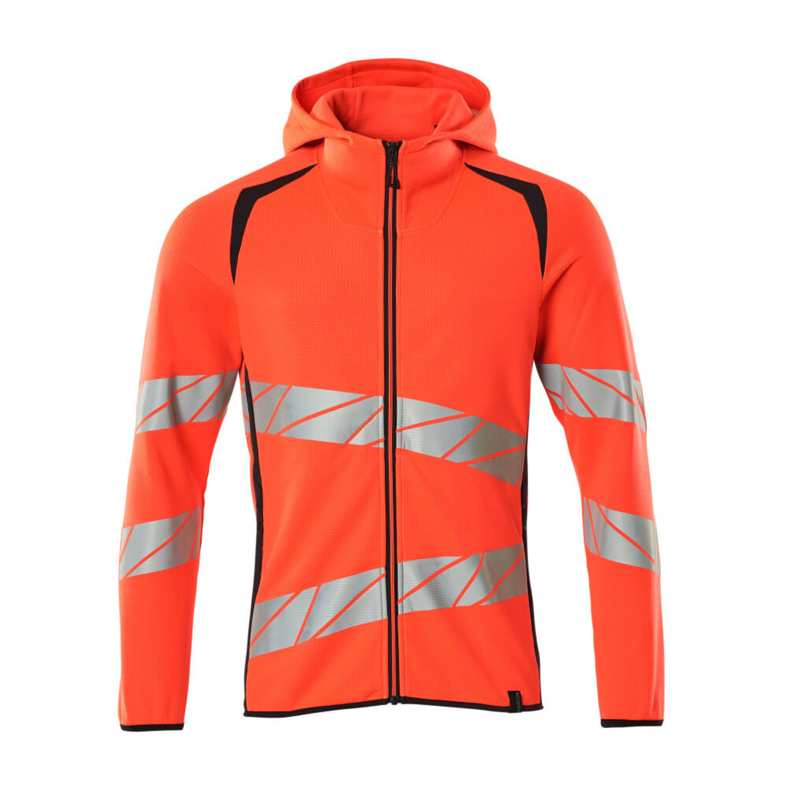 Sweat capuche zippé ACCELERATE SAFE Hi-vis Rouge/Marine foncé MASCOT - 19284-781-22210
