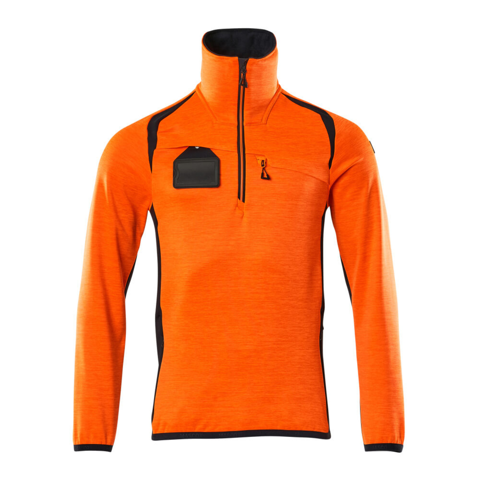 Pull polaire demi-zippé ACCELERATE SAFE Hi-vis Orange/Marine foncé MASCOT - 19303-316-14010