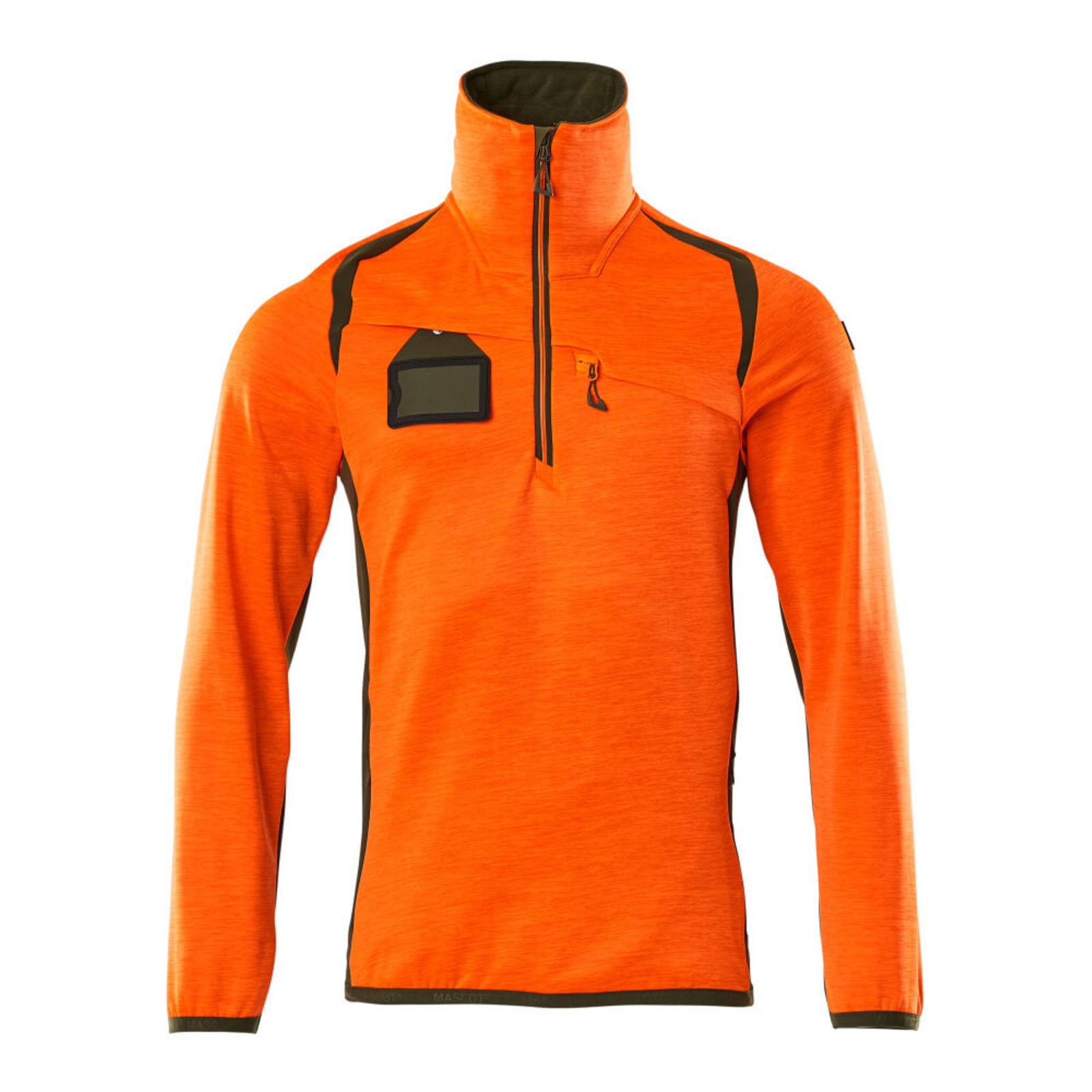 Pull polaire demi-zippé ACCELERATE SAFE Hi-vis Orange/Vert mousse MASCOT - 19303-316-1433