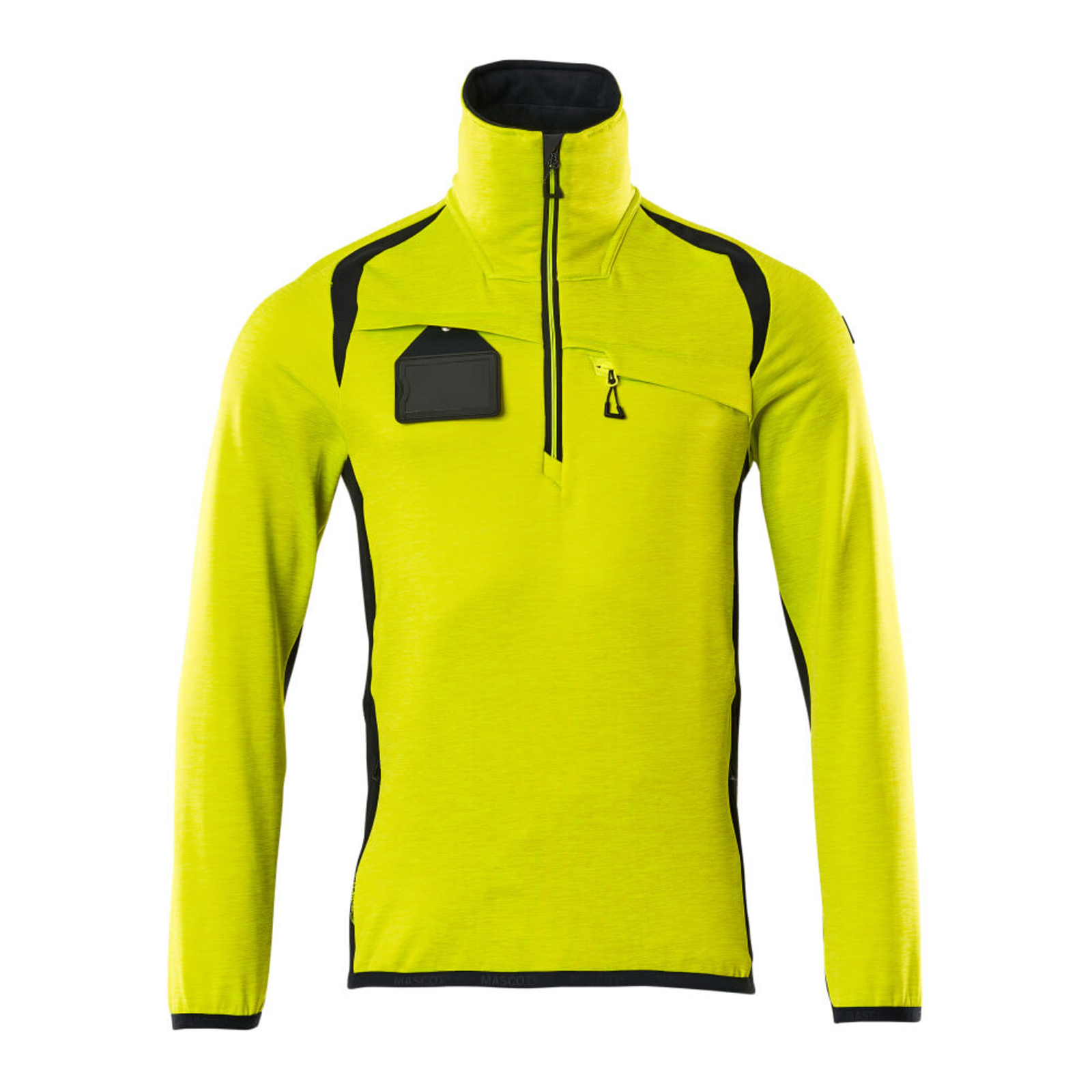 Pull polaire demi-zippé ACCELERATE SAFE Hi-vis Jaune/Marine foncé MASCOT - 19303-316-17010