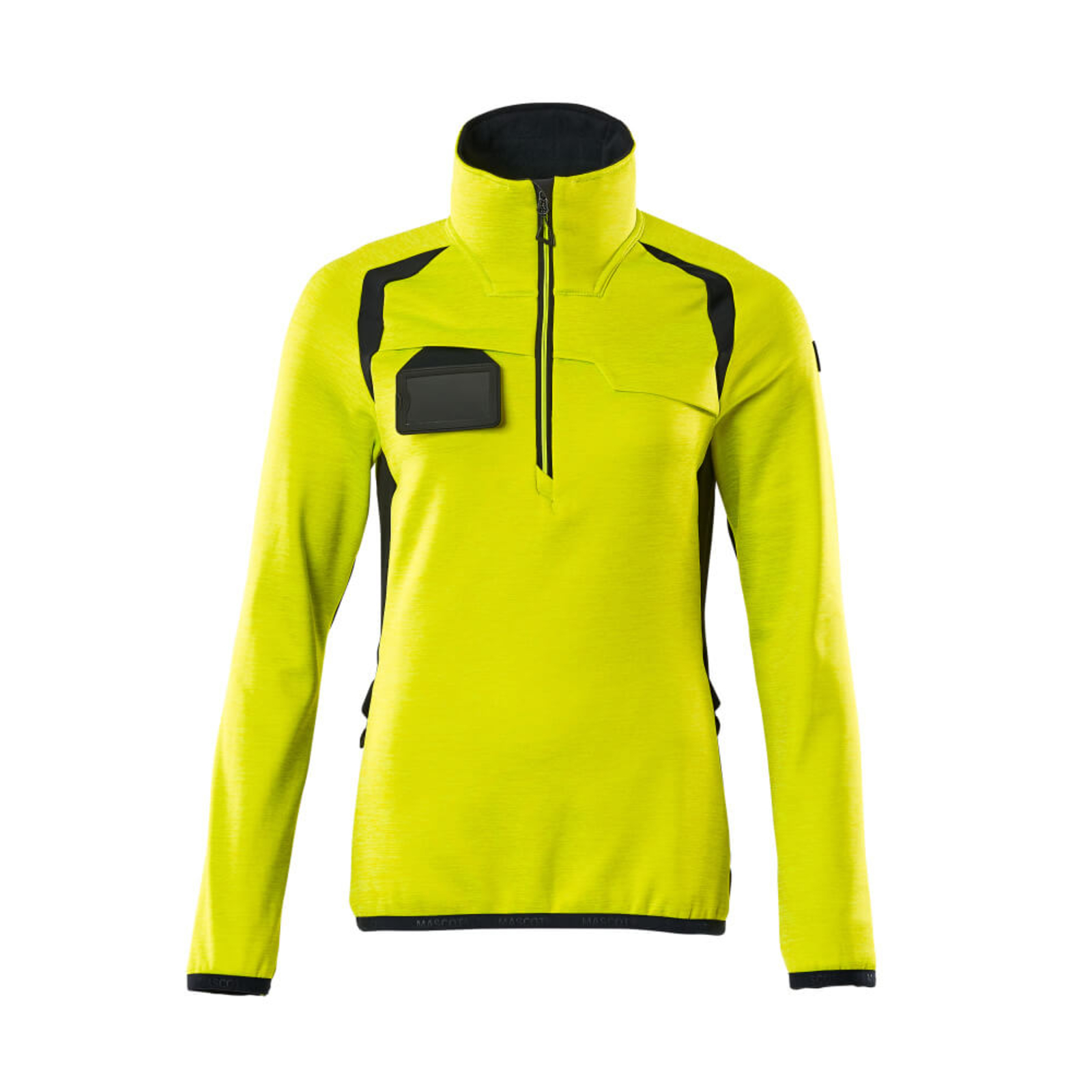 Pull polaire demi-zippé ACCELERATE SAFE Hi-vis Jaune/Marine foncé MASCOT - 19353-316-17010
