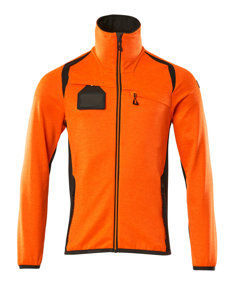 Pull polaire zippé ACCELERATE SAFE Hi-vis Orange/Anthracite foncé MASCOT - 19403-316-1418