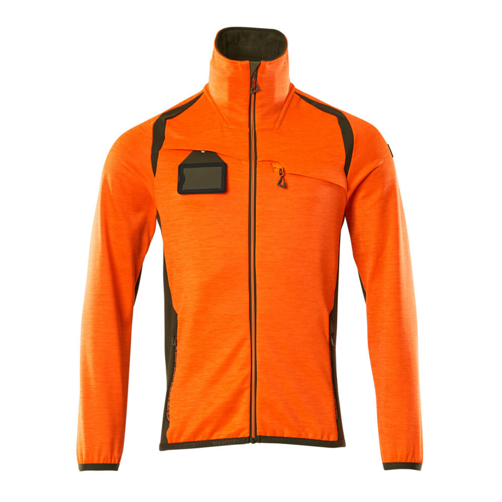 Pull polaire zippé ACCELERATE SAFE Hi-vis Orange/Vert mousse MASCOT - 19403-316-1433