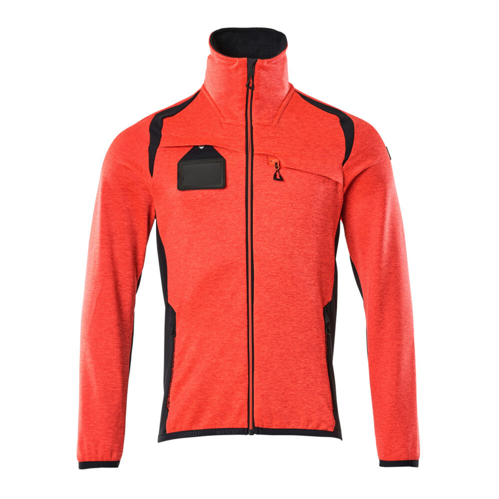 Pull polaire zippé ACCELERATE SAFE Hi-vis Rouge/Marine foncé MASCOT - 19403-316-22210